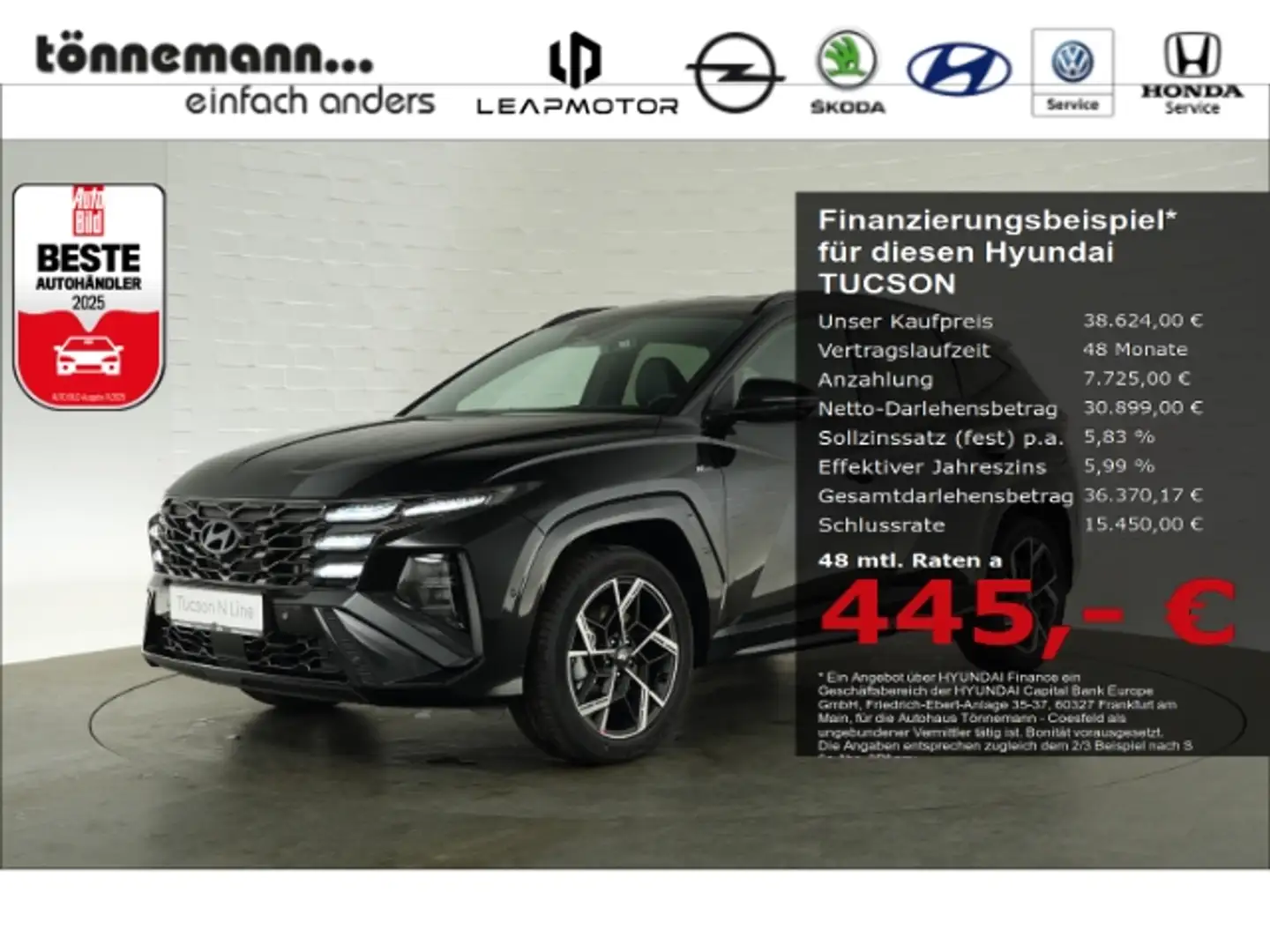 Hyundai TUCSON FACELIFT T-GDI N-LINE 48V DCT+LED MATRIX+NAVI+360 Schwarz - 1