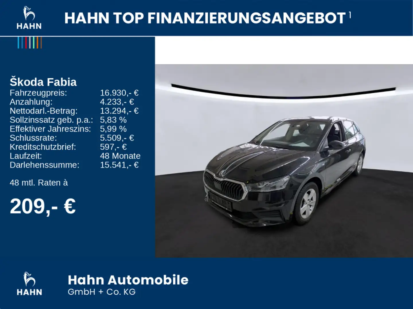 Skoda Fabia 1.0 TSI Tour AHK-Vorb. Cam GRA LED Sitzhei Schwarz - 2