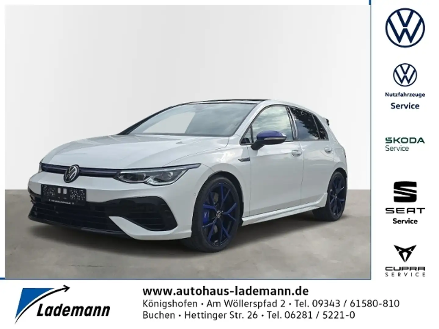 Volkswagen Golf VIII R 20 Years 2.0 TSI LED+NAVI+KAMER+PANO Weiß - 1