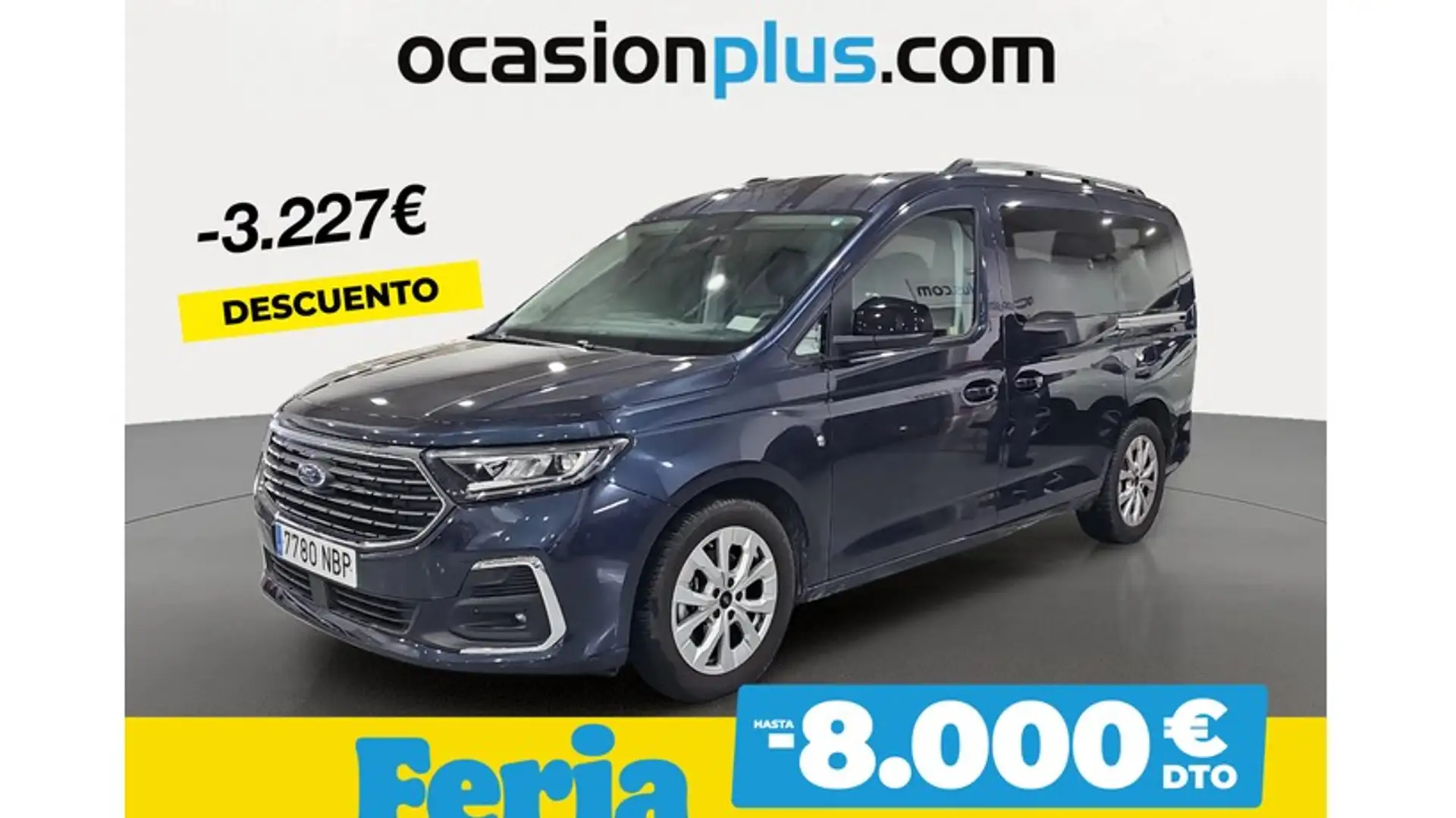 Ford Tourneo Connect 2.0 Ecoblue SWB L1 Titanium 122 Aut. Bleu - 1