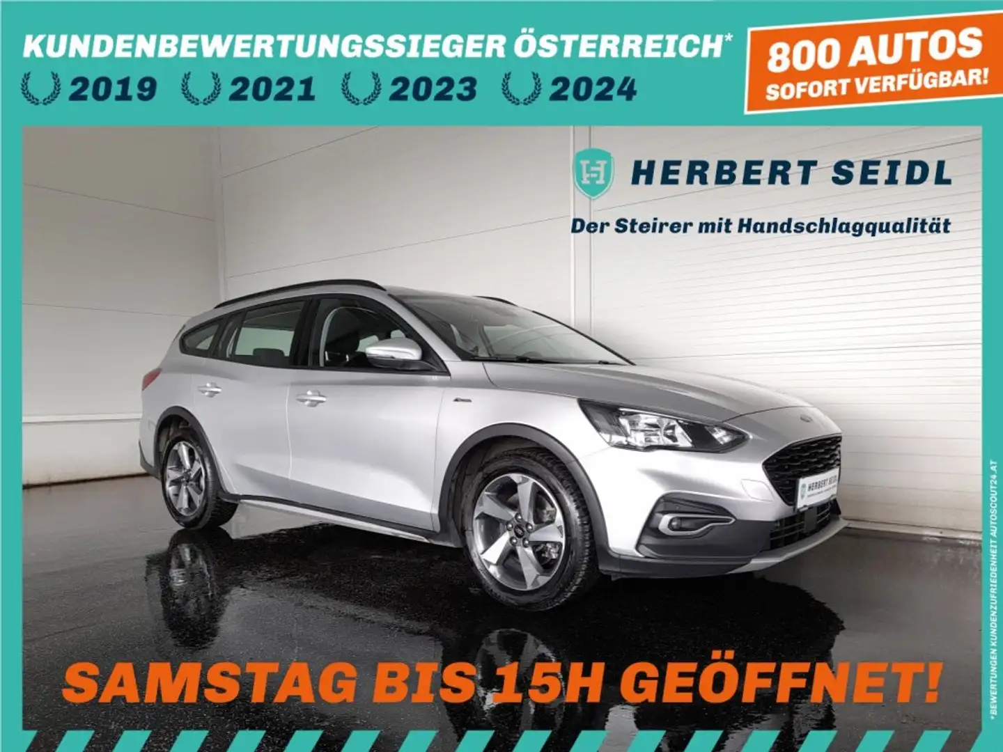 Ford Focus Turnier 1,5 *LED / NAVI / KAMERA / TEMPOMAT / SPURHALTEASSISTENT / SZHG* Silber - 1