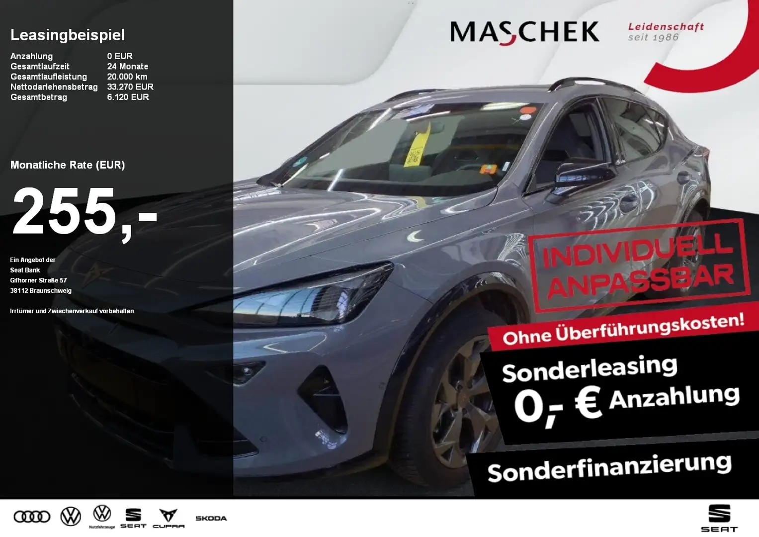 CUPRA Formentor 1.5 eTSI Sonderleasing! RearView Navi Grau - 1