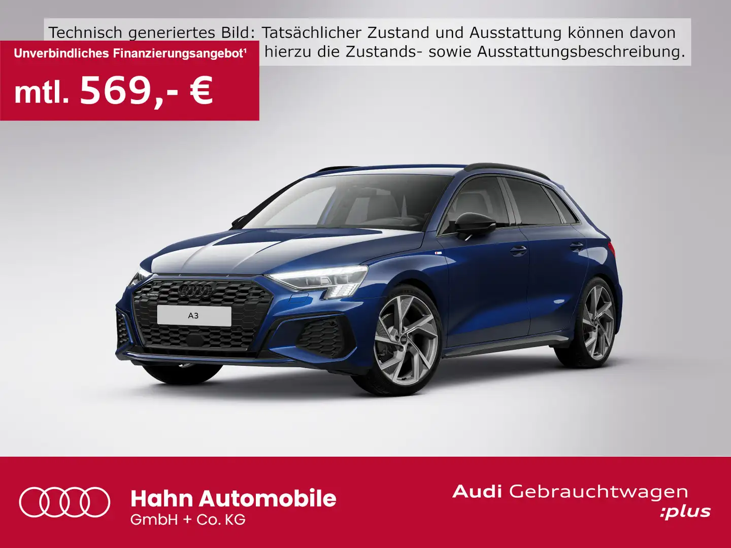 Audi A3 40 TDI quattro S line AHK Matrix B& Blau - 1