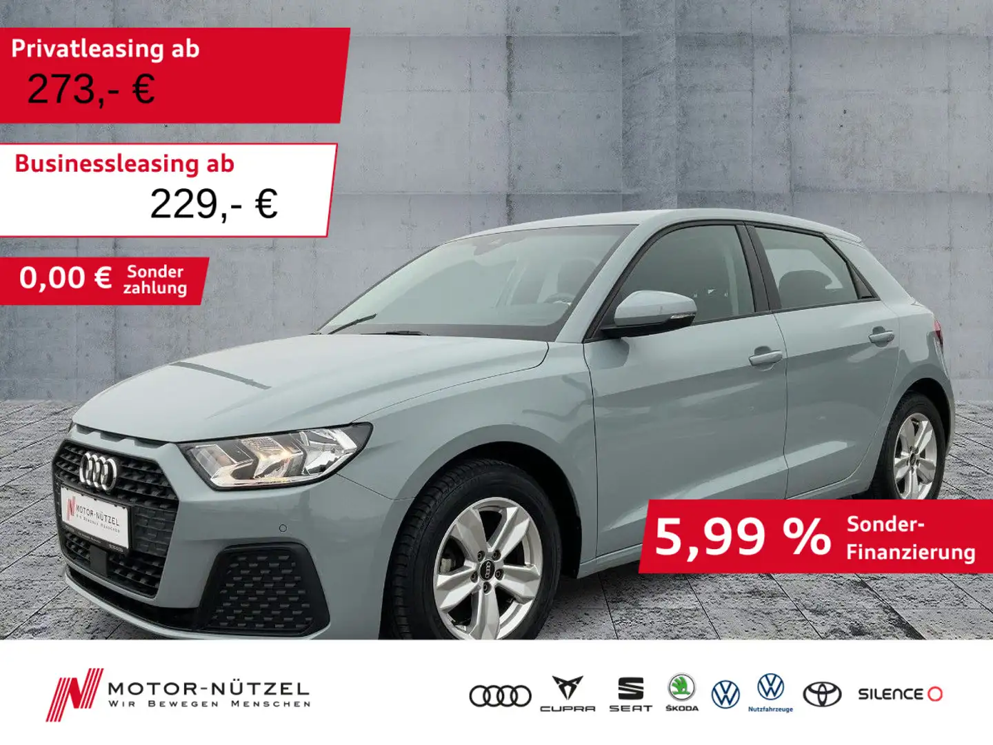 Audi A1 25 TFSI 2xPDC+DAB+MFL+15"LM Gris - 1