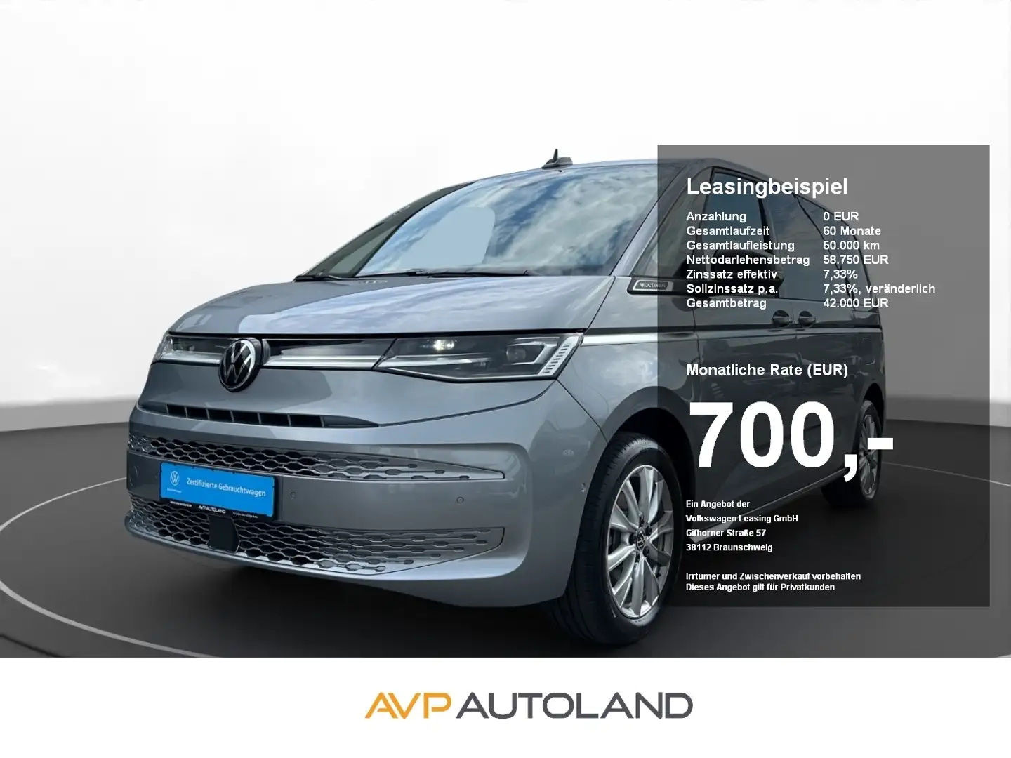 Volkswagen T7 Multivan KÜ 2.0 TDI DSG STYLE | 7-S. | PANO | Silber - 1