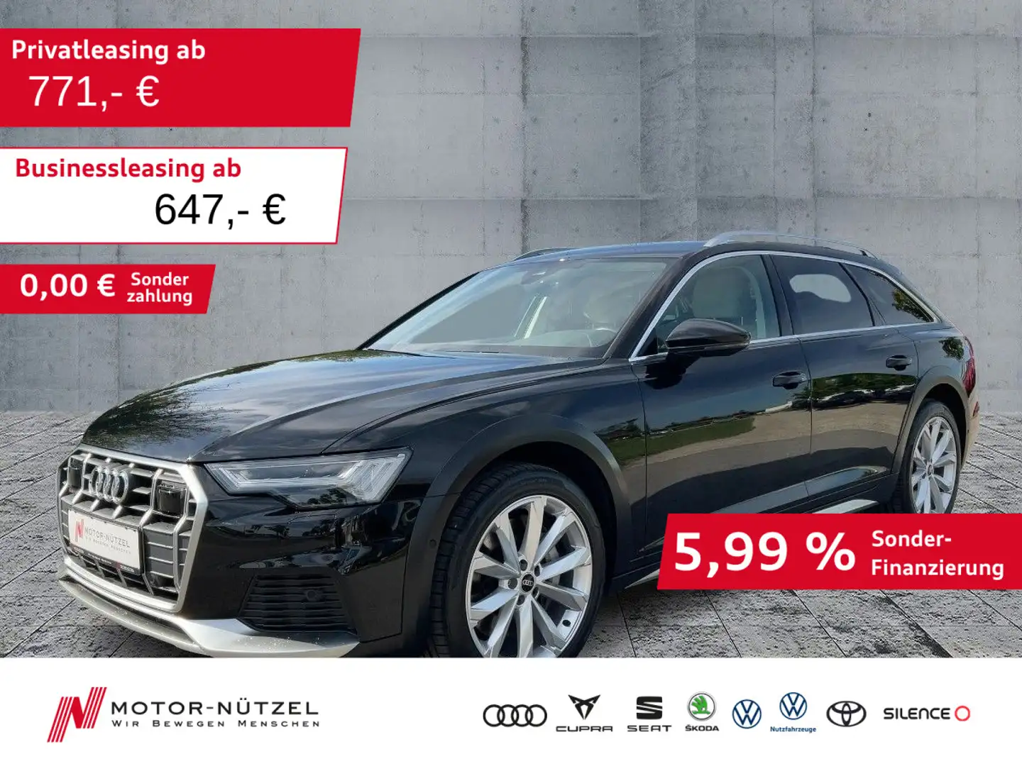 Audi A6 allroad A6 allroad 55 TDI QU MATRIX+NAV+ACC+AIR+AHK+RFK Schwarz - 1