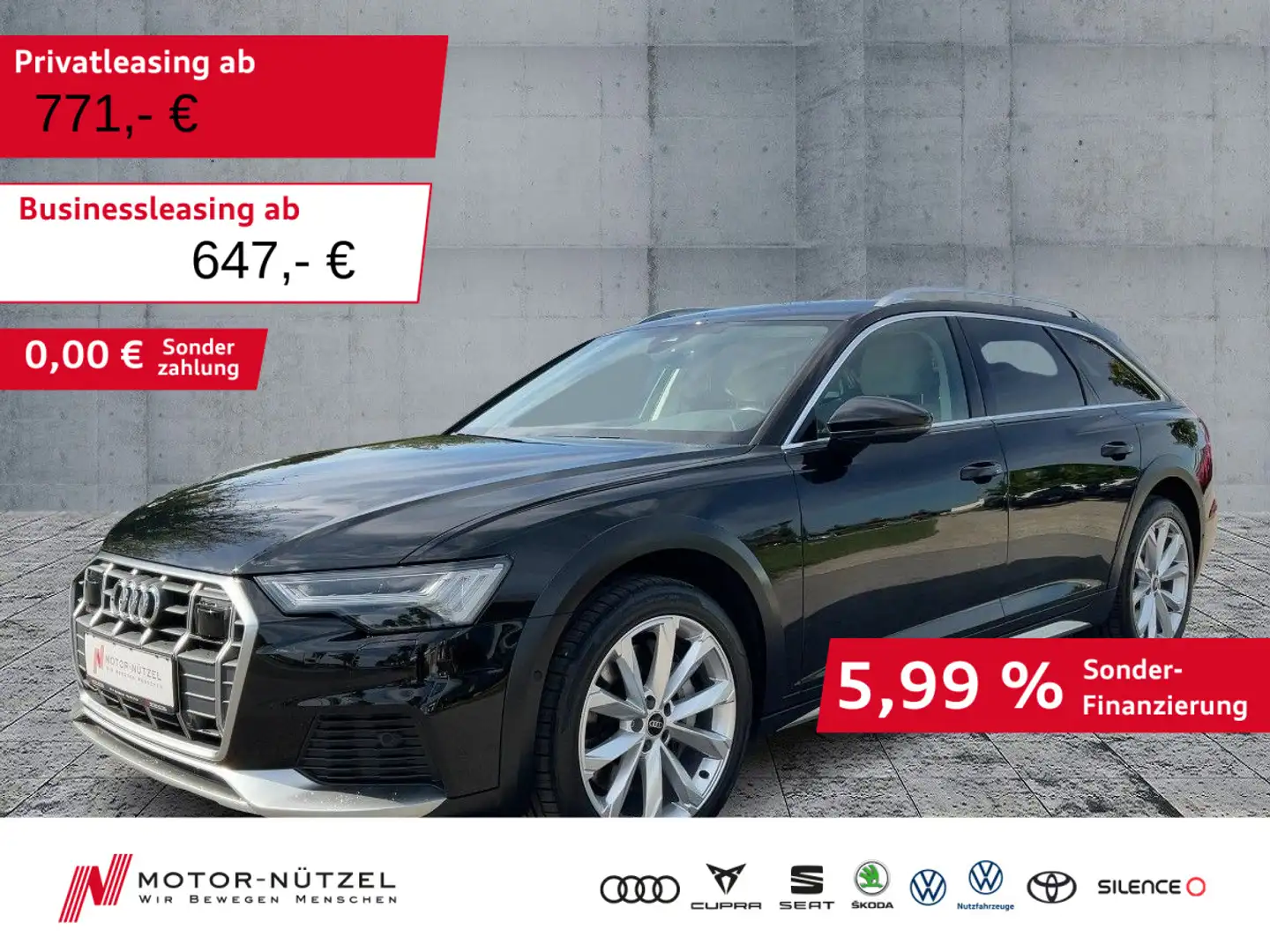 Audi A6 allroad A6 allroad 55 TDI QU MATRIX+NAV+ACC+AIR+AHK+RFK Noir - 1