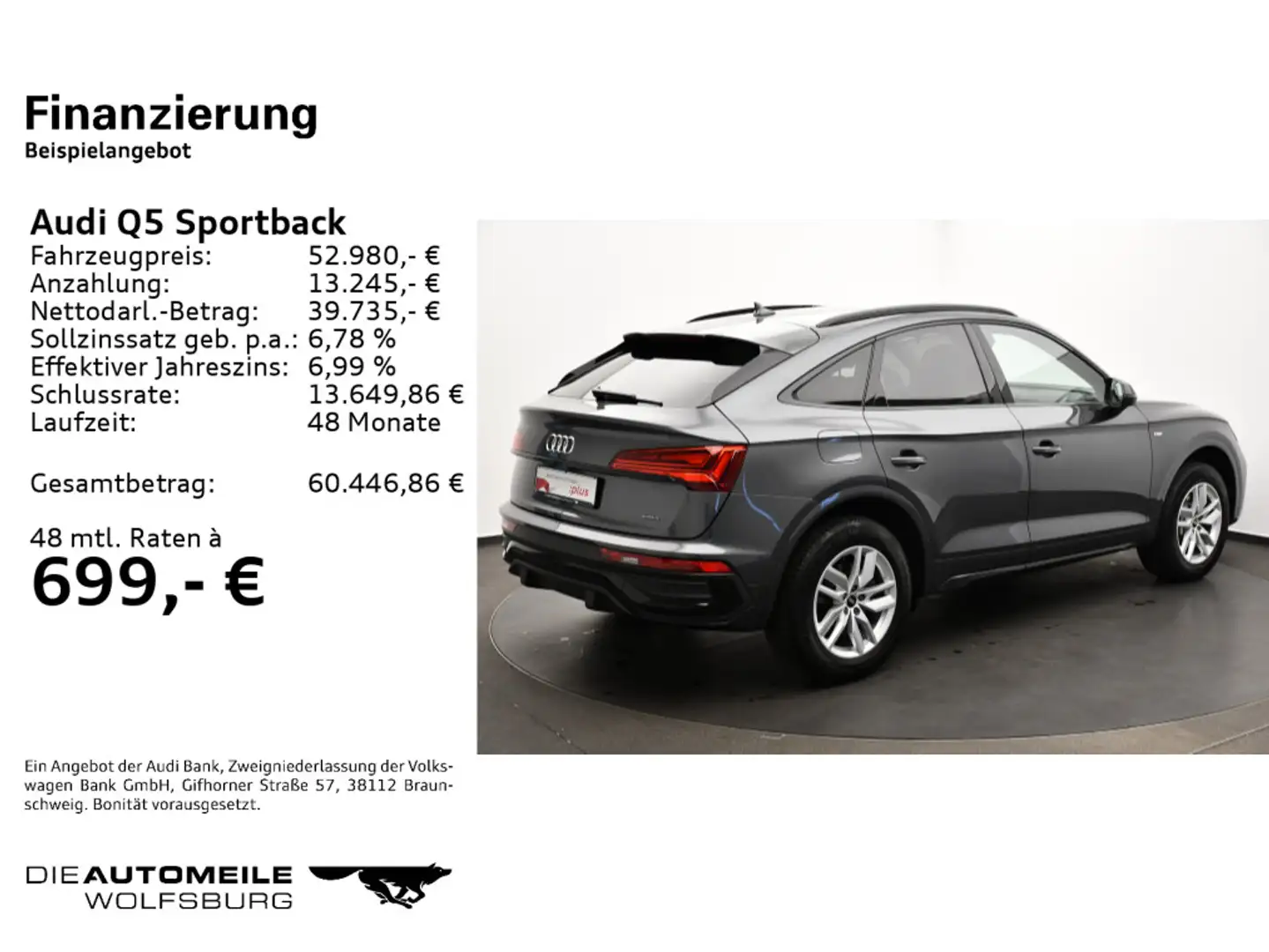 Audi Q5 55 TFSI S line AHK/Optik-Schwarz/St Gris - 2