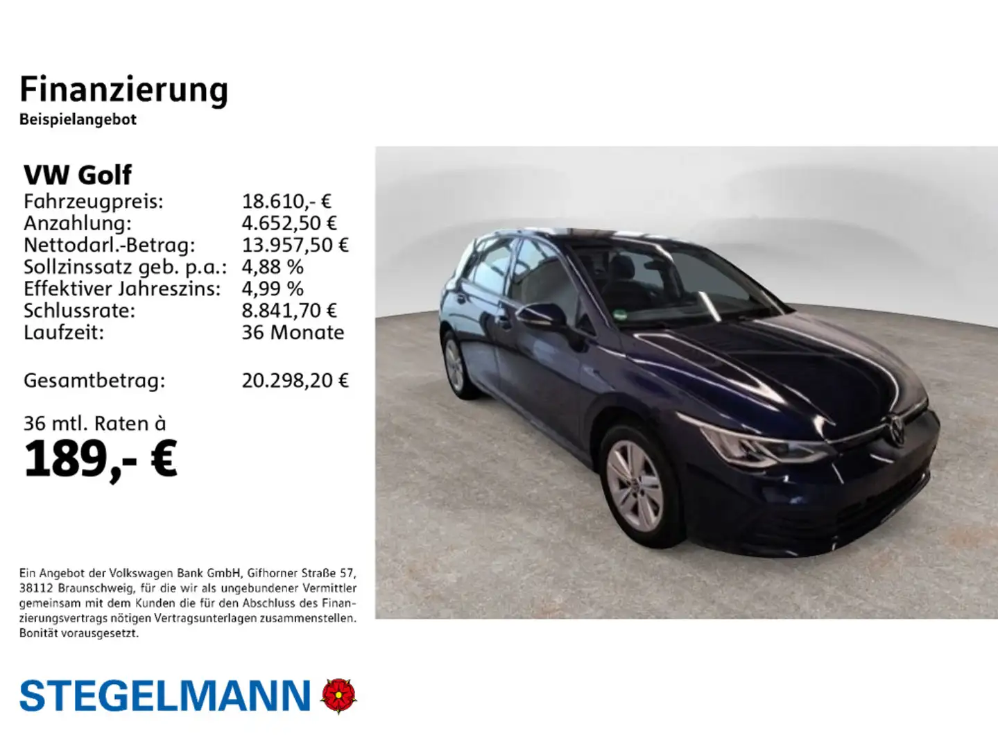 Volkswagen Golf VIII 1.0 TSI Life *AHK*Navi*ACC*+3J.Garanti Blauw - 2