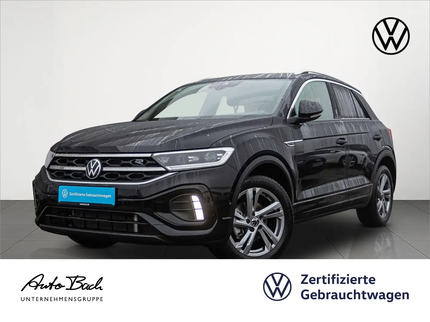 Volkswagen T-Roc 1.5 TSI DSG R-Line, Navi, LED, AHK, Rückfa Schwarz - 1