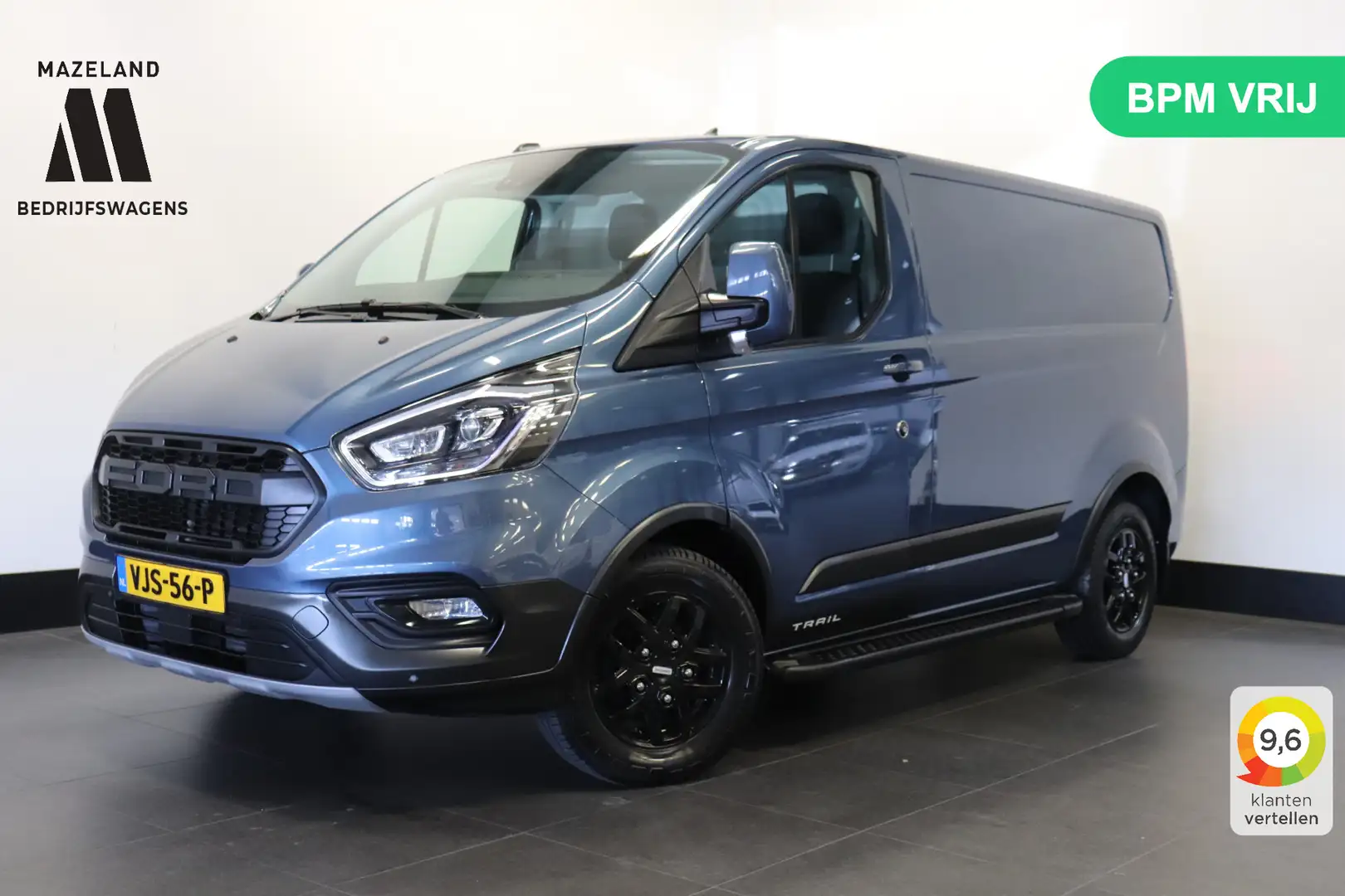 Ford Transit Custom 2.0 TDCI 130PK Trail EURO 6 - Airco - Cruise - Cam Blauw - 1