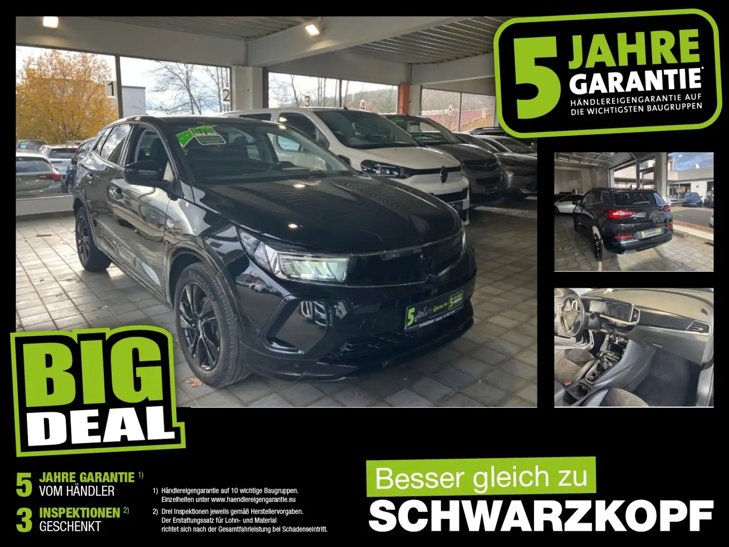 Opel Grandland 1.2T Alcantara+LED+Navi+Sitzheizung Schwarz - 1