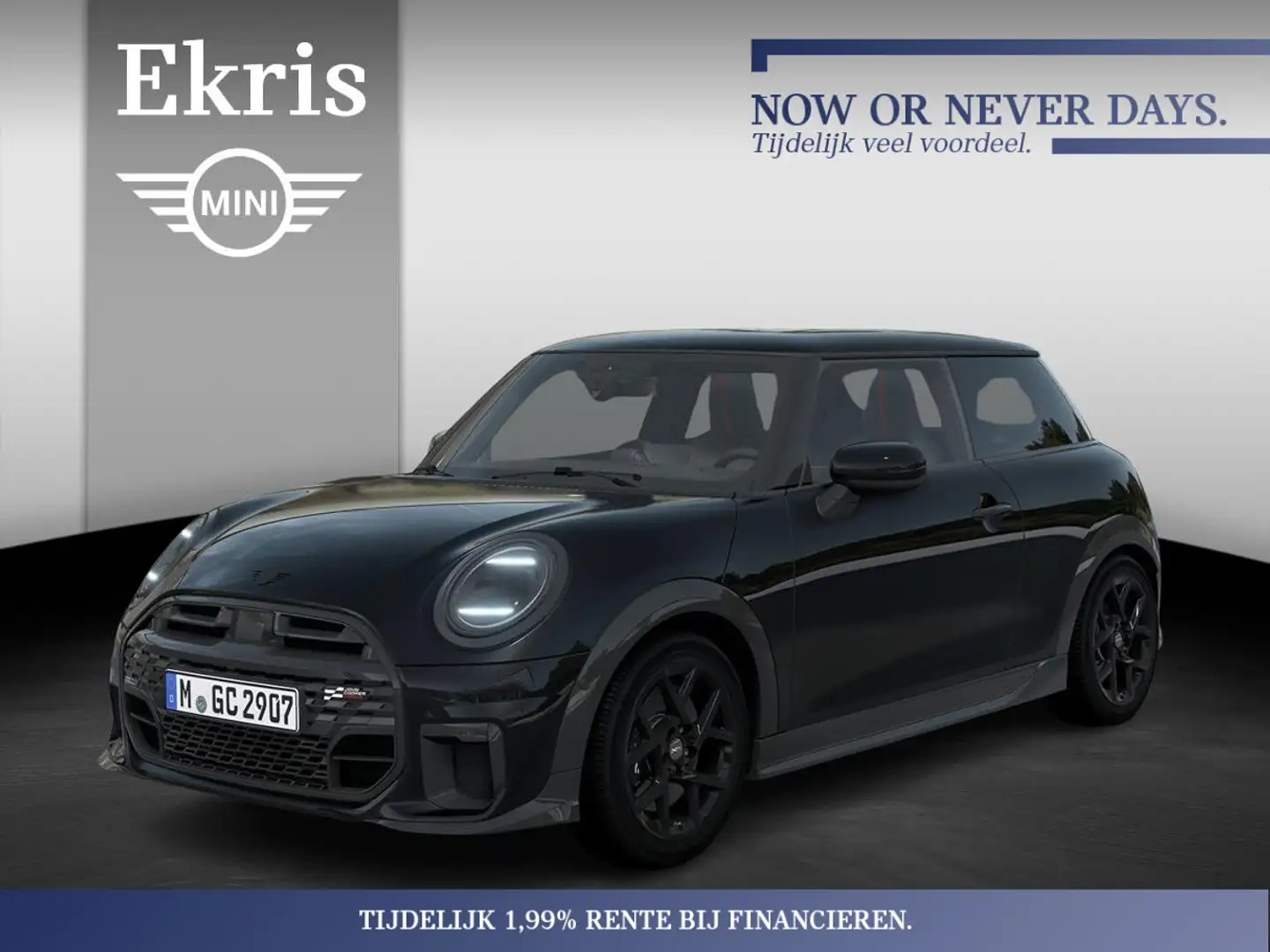 MINI Cooper C Pakket M | John Cooper Works uitvoering | Actie Zwart - 1
