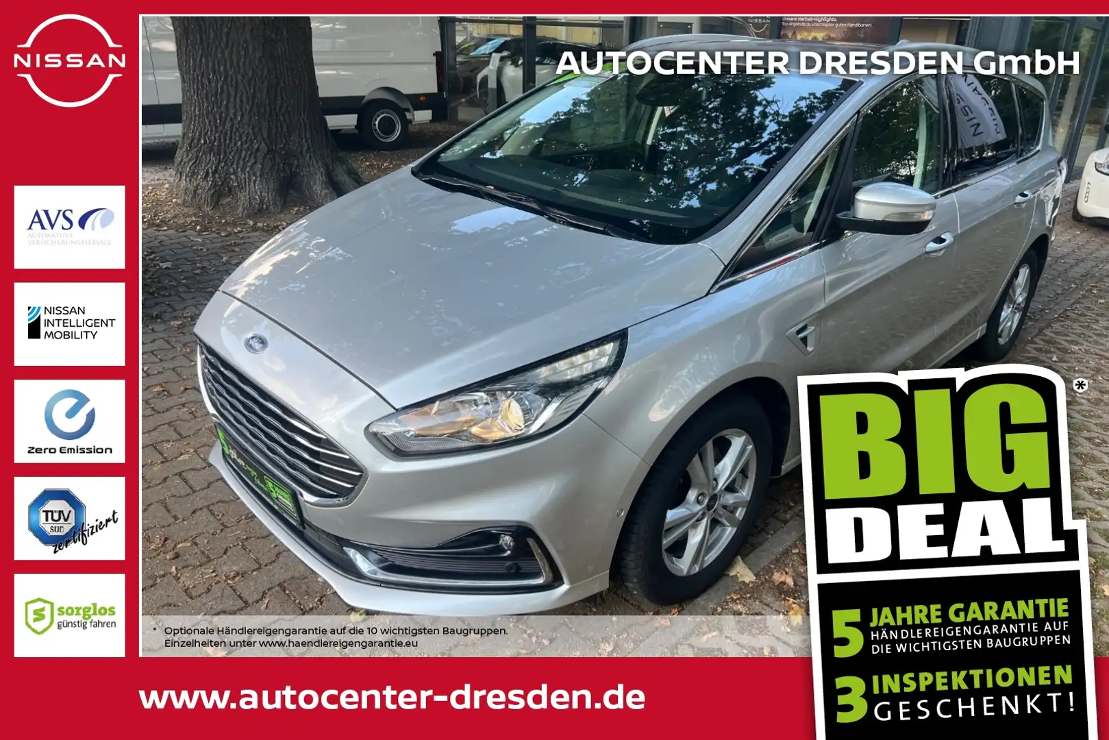 Ford S-Max 2.0 EcoBlue Titanium Winterp.+2xKlima+Kam. Silber - 1