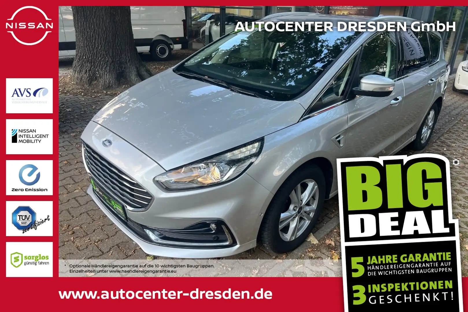Ford S-Max 2.0 EcoBlue Titanium Winterp.+2xKlima+Kam. Argent - 1