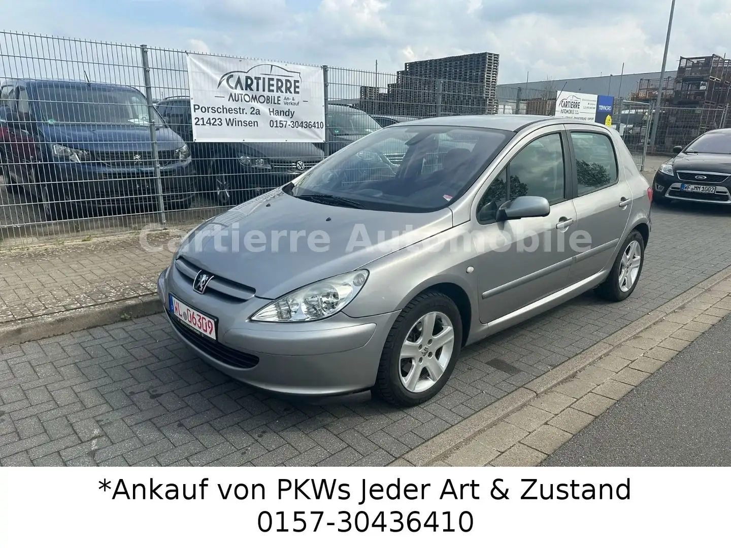 Peugeot 307 2.0L HDi *2.Hand*Klimaanlage*AHK*ALU*Allwett Grau - 1