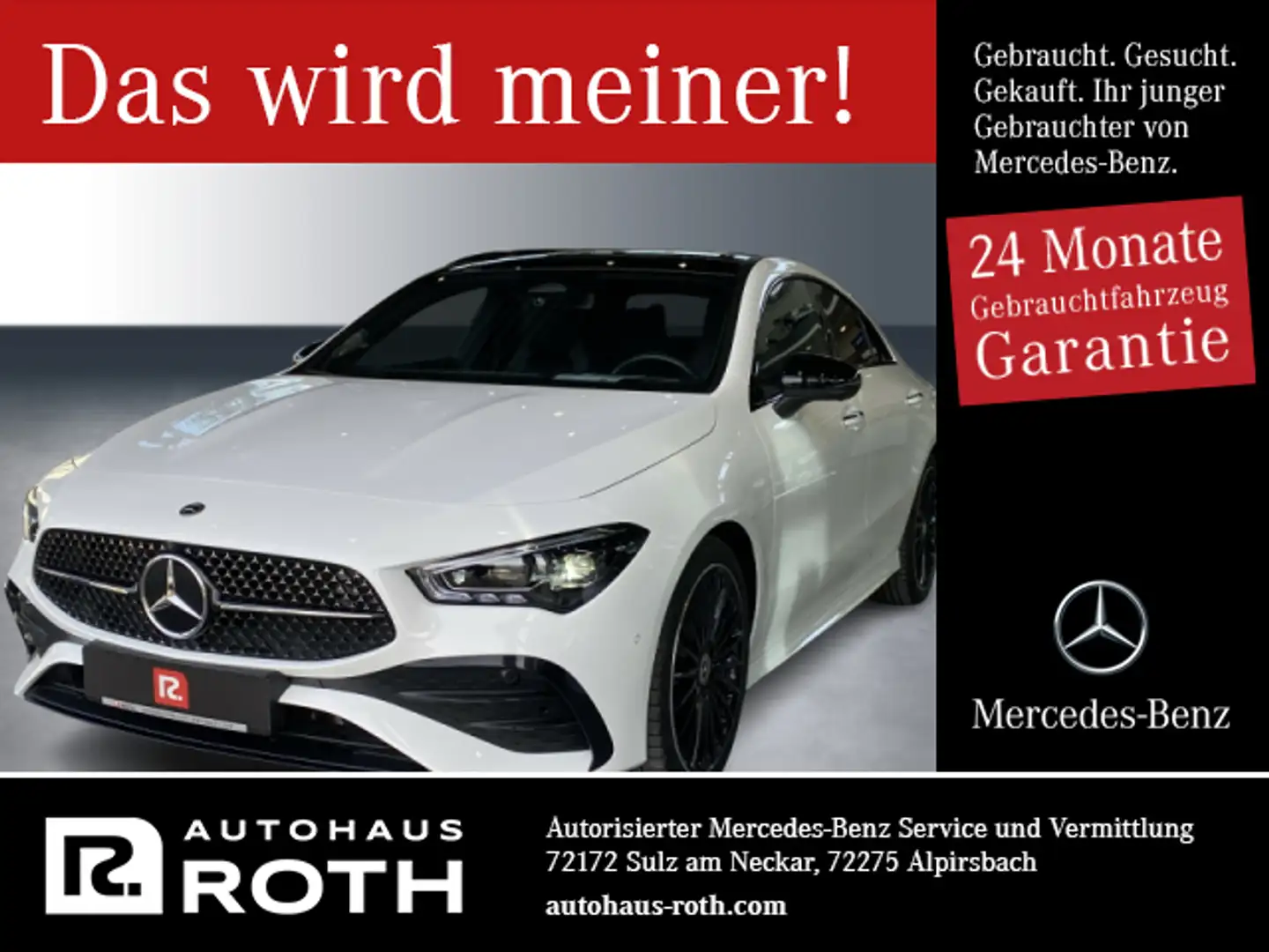 Mercedes-Benz CLA 200 CLA 200 AMG Sound M-Beam P-Dach Distr Night 19" Weiß - 1