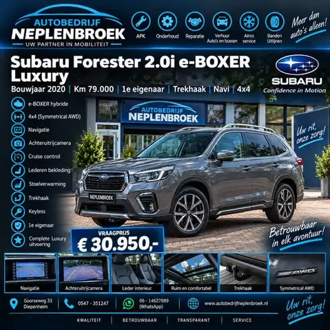 Subaru Forester 2.0i e-BOXER Luxury Bj 2020 Km 79.000 Nap 1e eigen