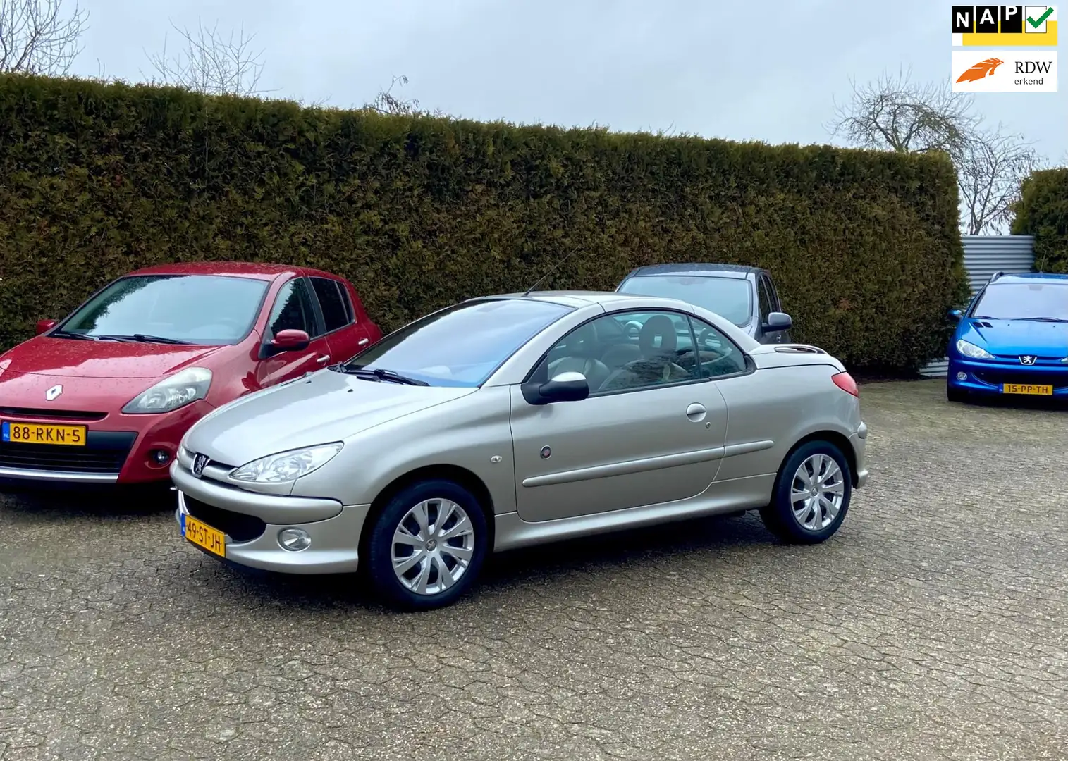 Peugeot 206 CC NIEUWSTAAT ROLAND GARROS LEER AIRCO APK NIEUW Grau - 1