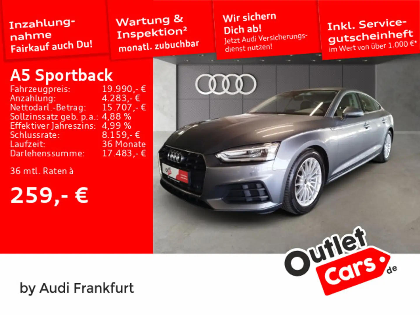 Audi A5 40 g-tronS tronic Grau - 1