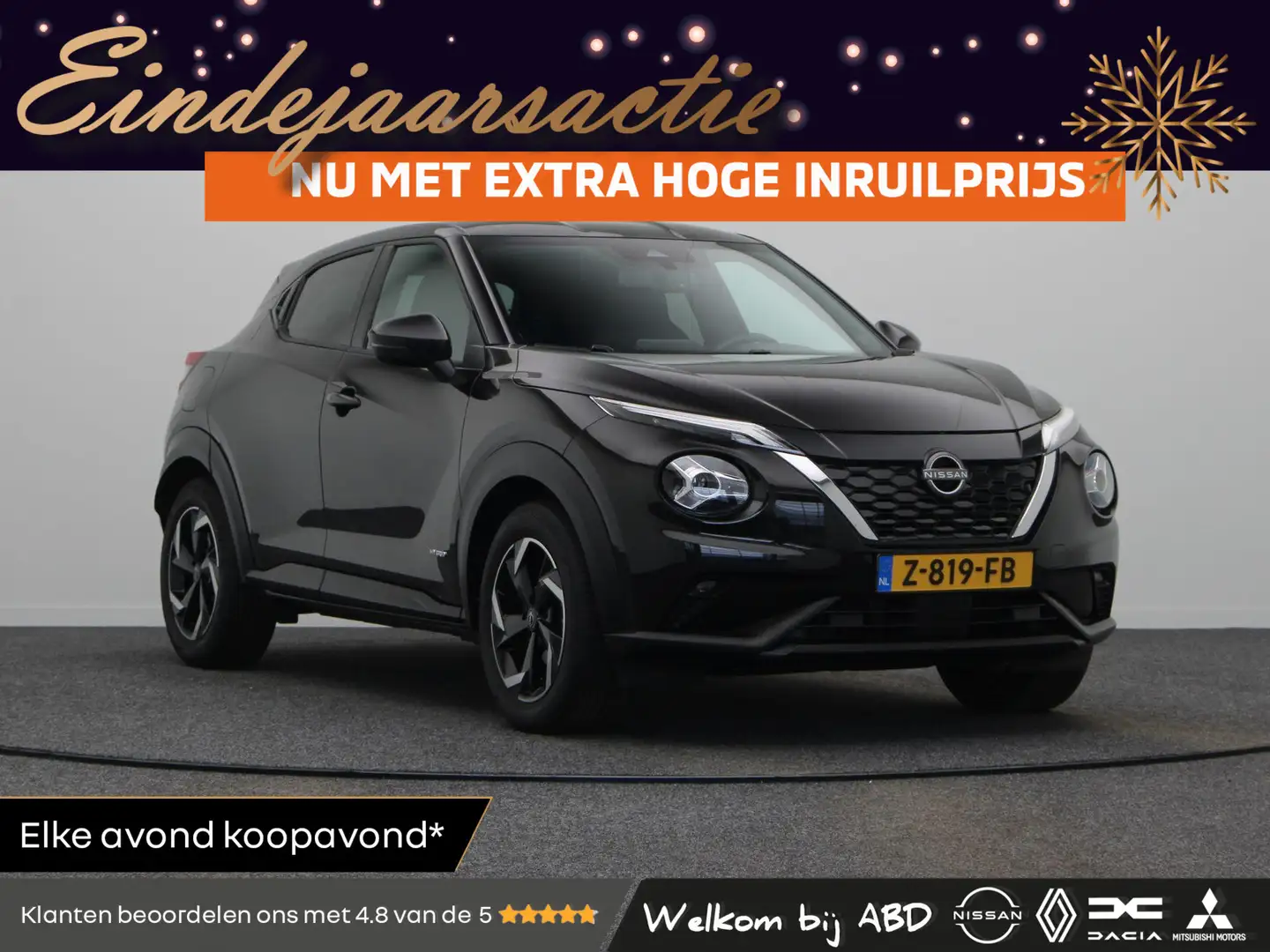 Nissan Juke 1.6 Hybrid N-Connecta | Rondomzicht camera | Navig Schwarz - 1