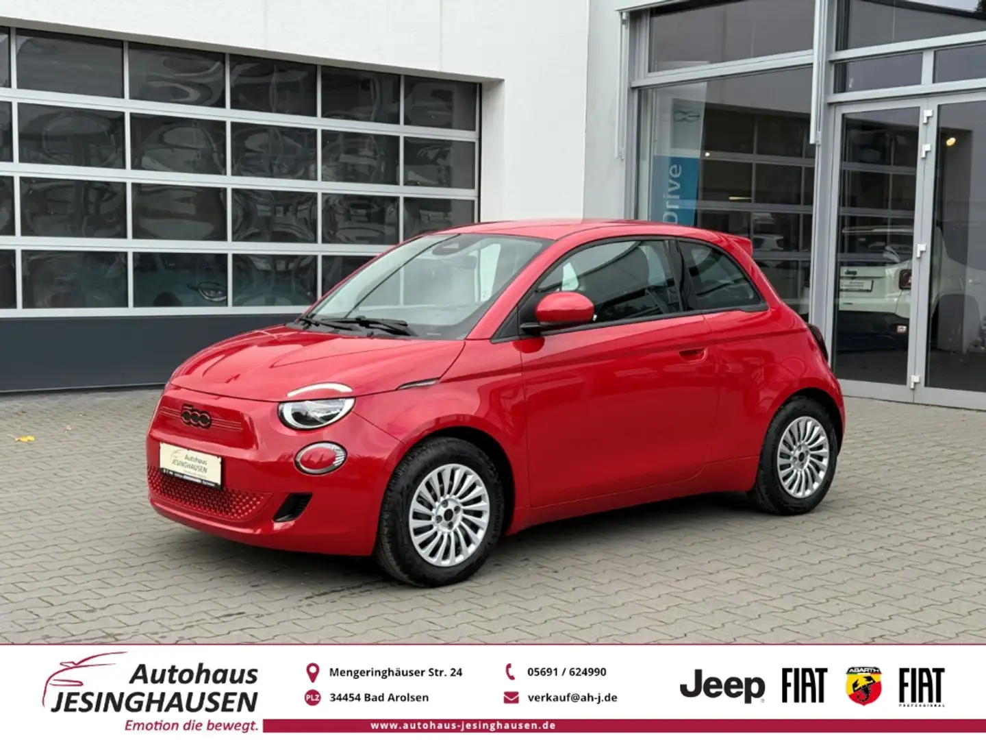 Fiat 500e RED+Bluetooth+Spurhalteass.+Schildererkennung Rot - 1
