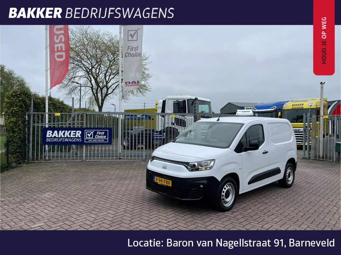 Fiat Doblo 1.5 BlueHDi 100 S&S L1 1000kg betimmering Blanc - 1