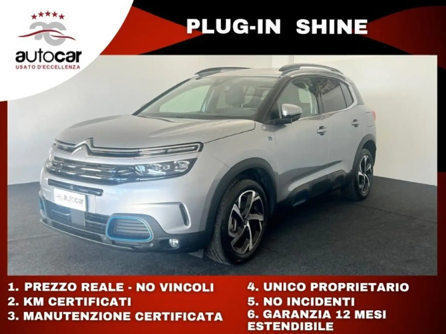 Citroen C5 Aircross Hybrid 225 E-EAT8 Shine Grijs - 1