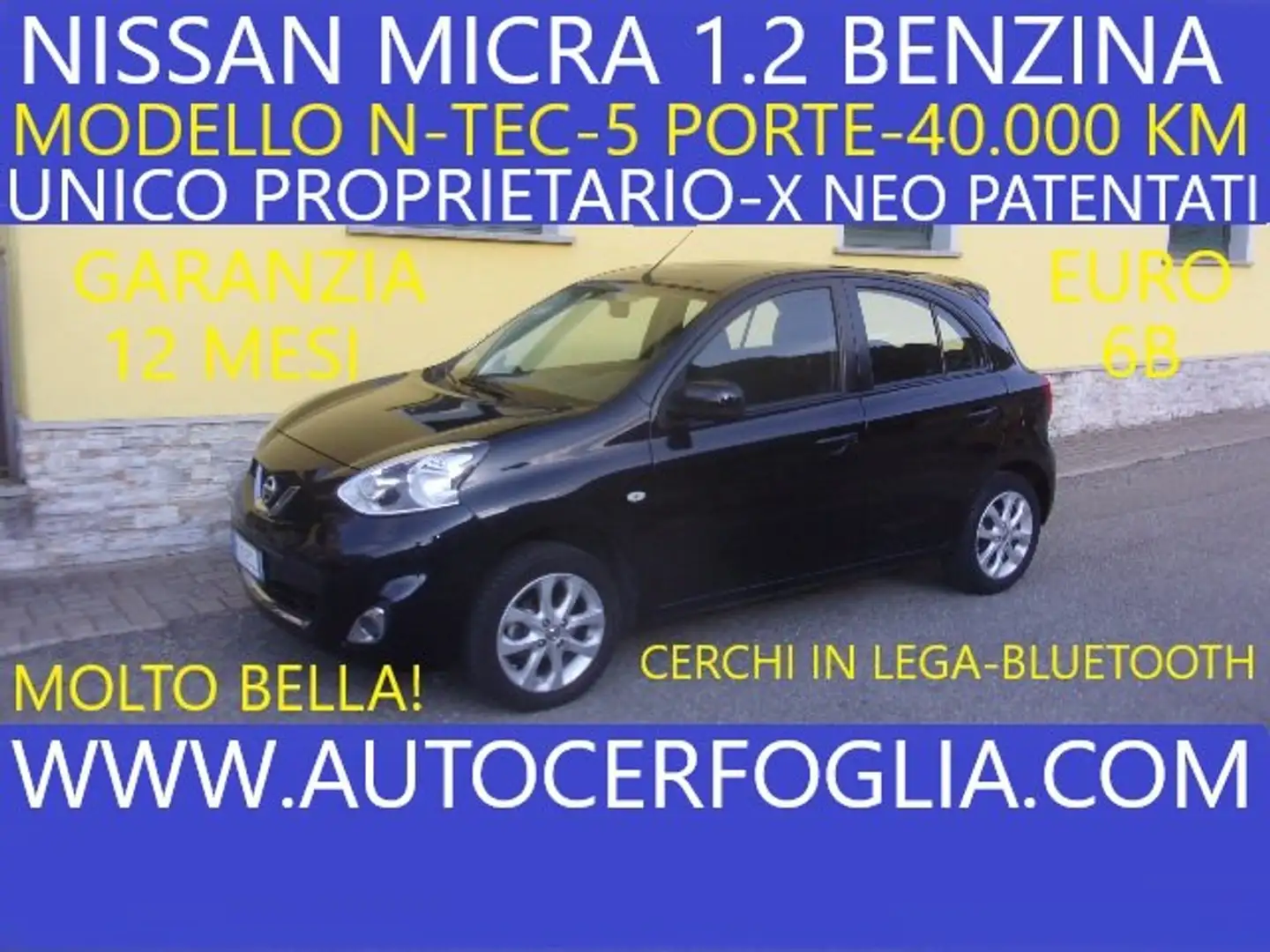 Nissan Micra IV 2013 1.2 n-tec-SOLO 40.000 KM !!! Nero - 1
