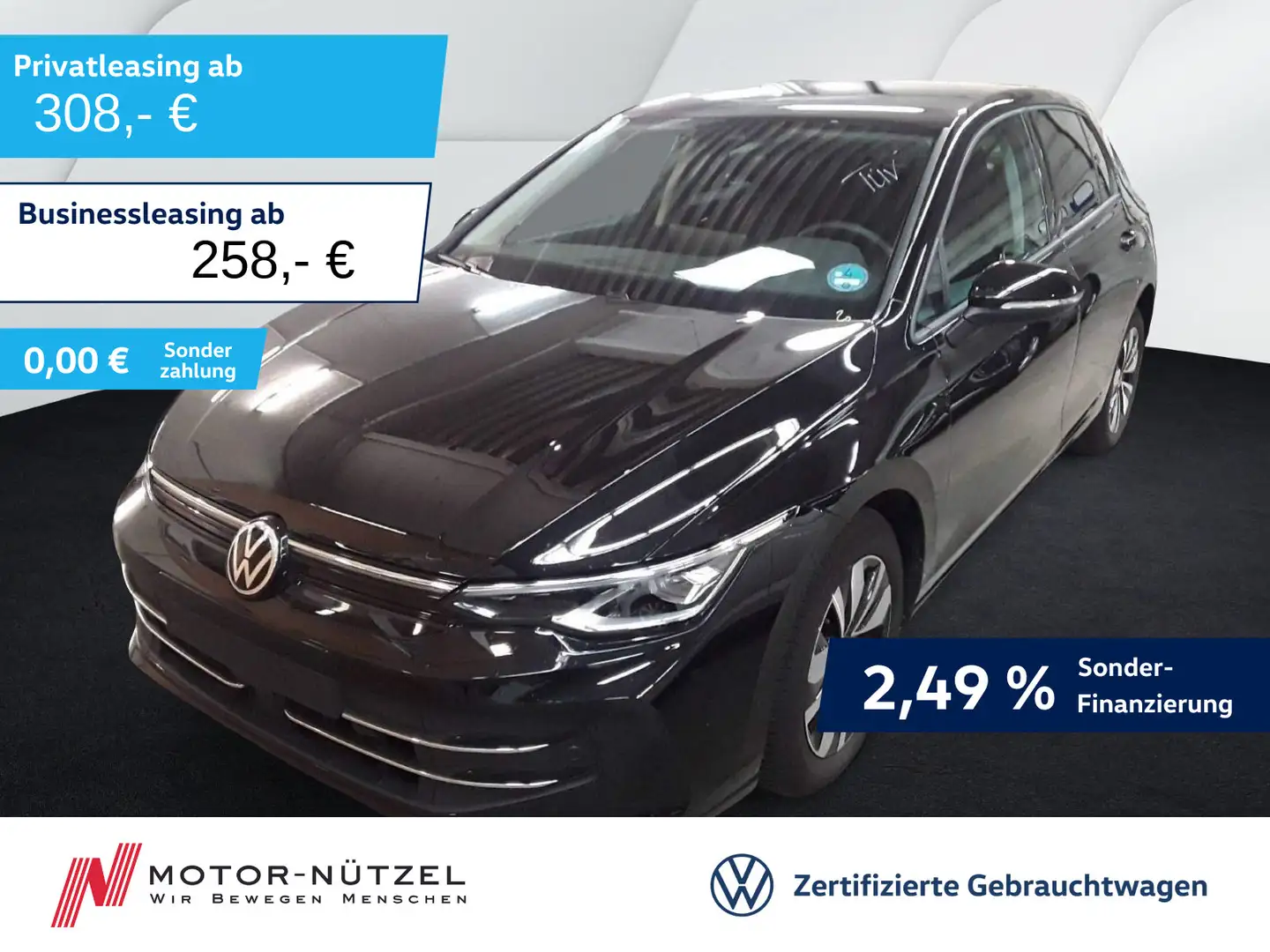 Volkswagen Golf VIII 2.0 TDI DSG GOAL LEDplus+NAVI+AHK+ACC Schwarz - 1