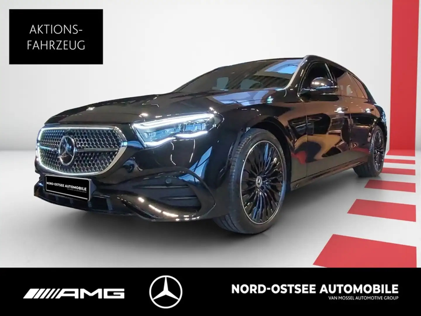 Mercedes-Benz E 300 de T AMG NIGHT PANO AHK 4D-SOUND 20-ZOLL Noir - 1
