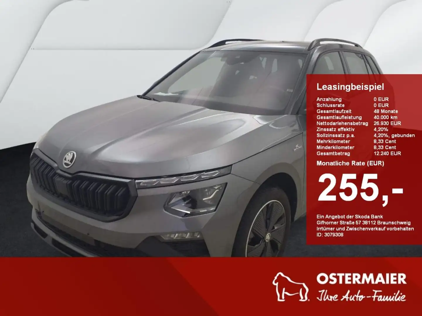 Skoda Kamiq MONTE CARLO 1.0TSI DSG PANO.KAMERA.NAVI.ACC.LED.SI Grau - 1