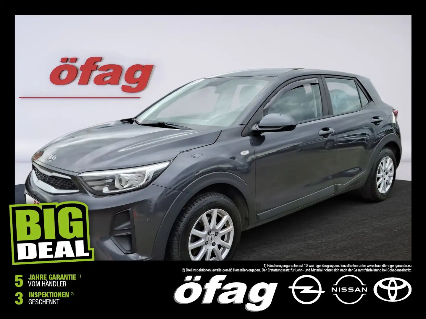 Kia Stonic 1.25 MPI ISG Titan AHK+SHZ+LM Grau - 1