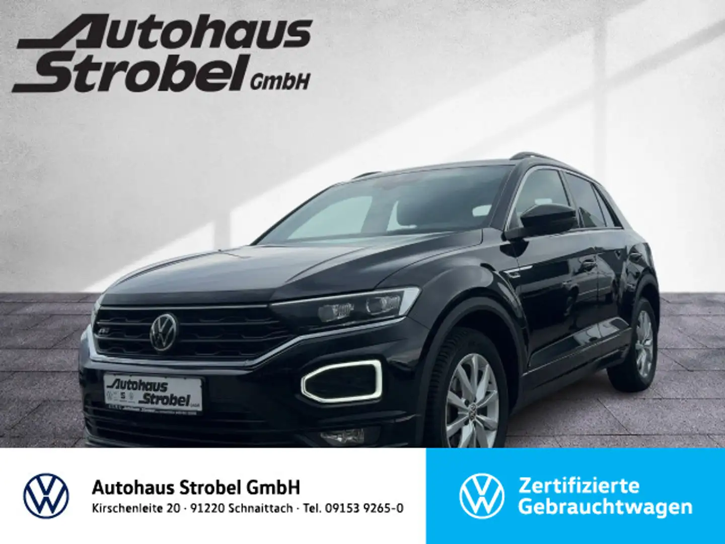 Volkswagen T-Roc 1.5 TSI DSG Sport R-line ACC LED Navi Lan Schwarz - 1