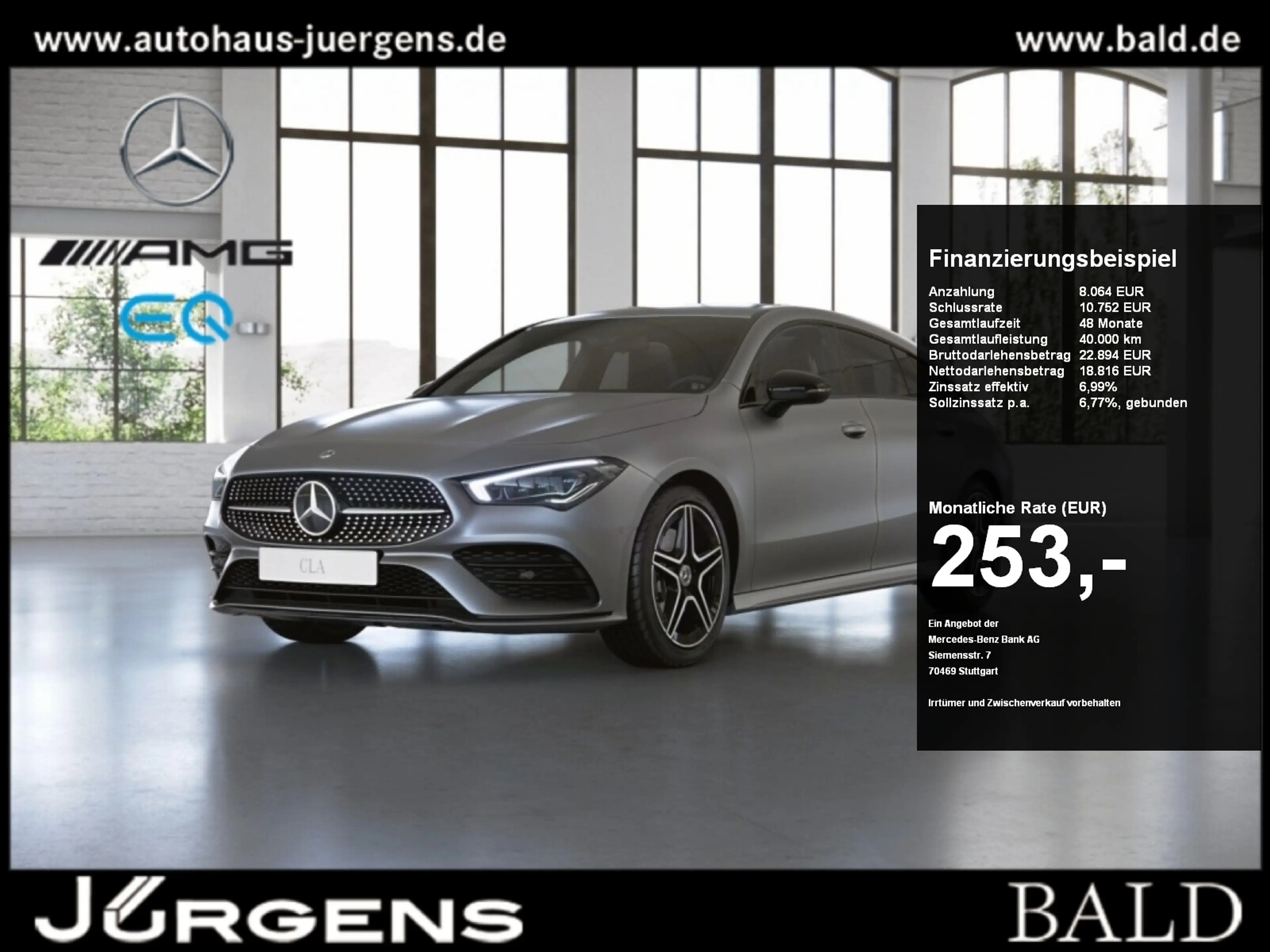Mercedes-Benz CLA 250 e SB AMG-Sport+MLB+Night+Ambiente+Cam