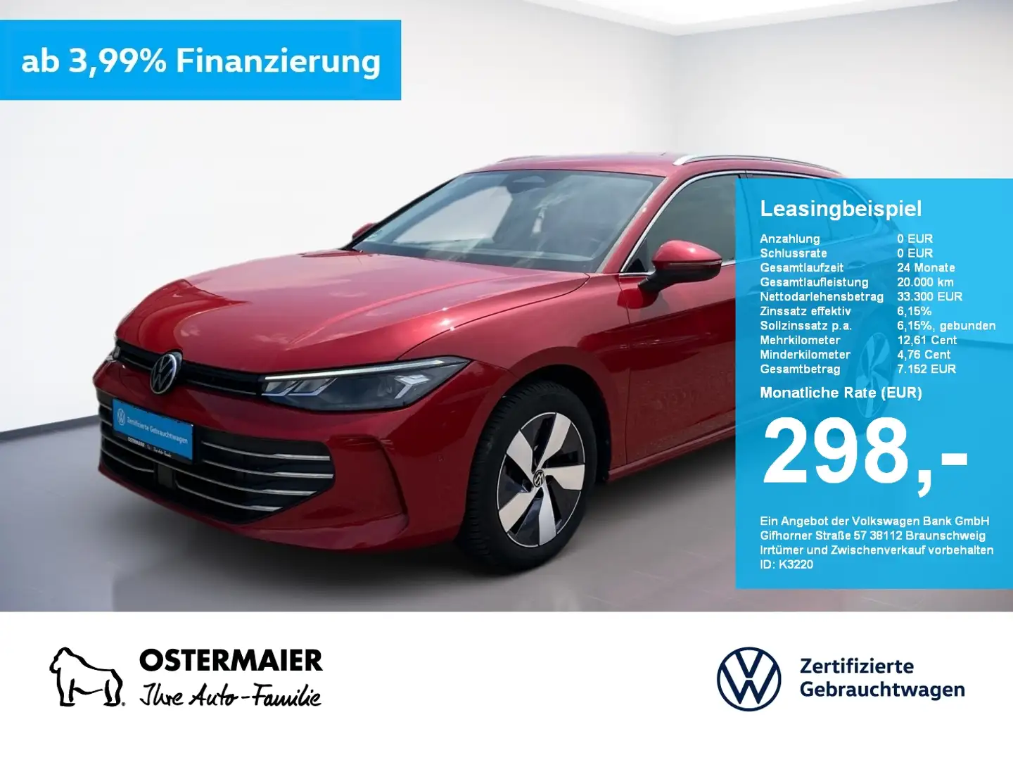 Volkswagen Passat Variant BUSINESS 1.5TSIe 150PS DSG NP.54T 5JG.HEAD-UP.NAVI Roşu - 1