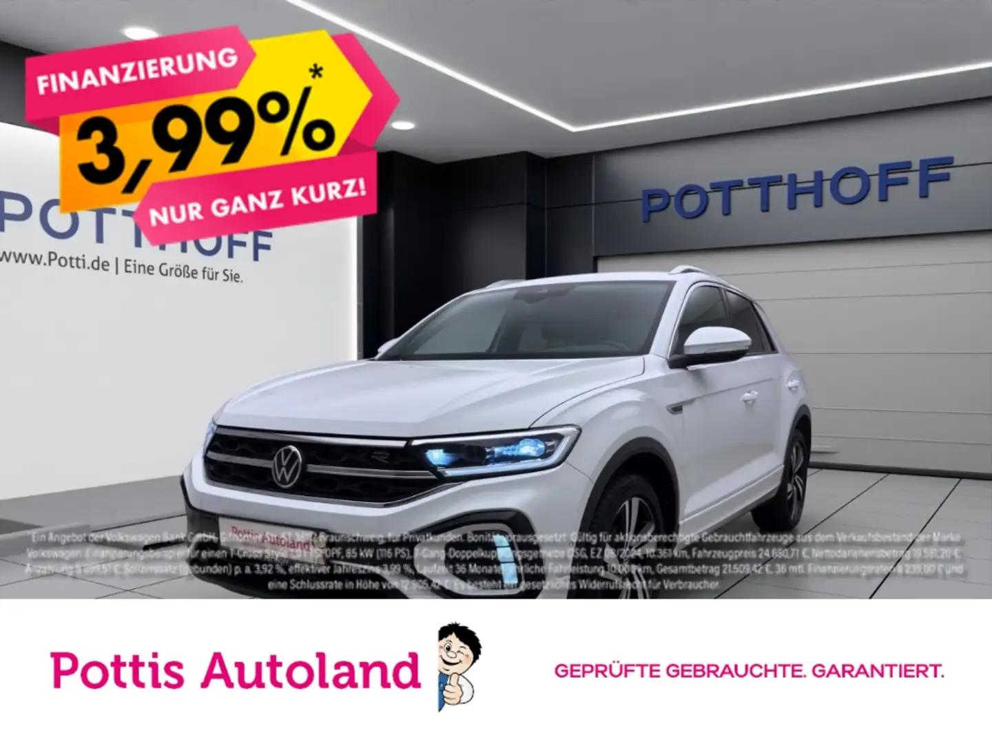 Volkswagen T-Roc 1.5 TSI DSG R-LINE AHK NAVI LED KAMERA Weiß - 1