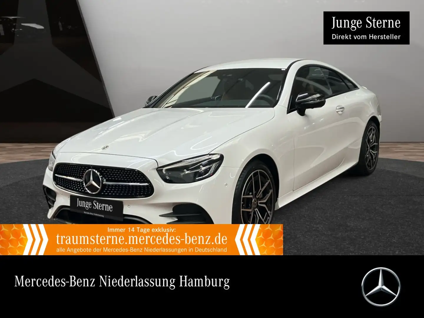 Mercedes-Benz E 200 Coupé 4M AMG+NIGHT+360+LED+BURMESTER+19"+9G Weiß - 1