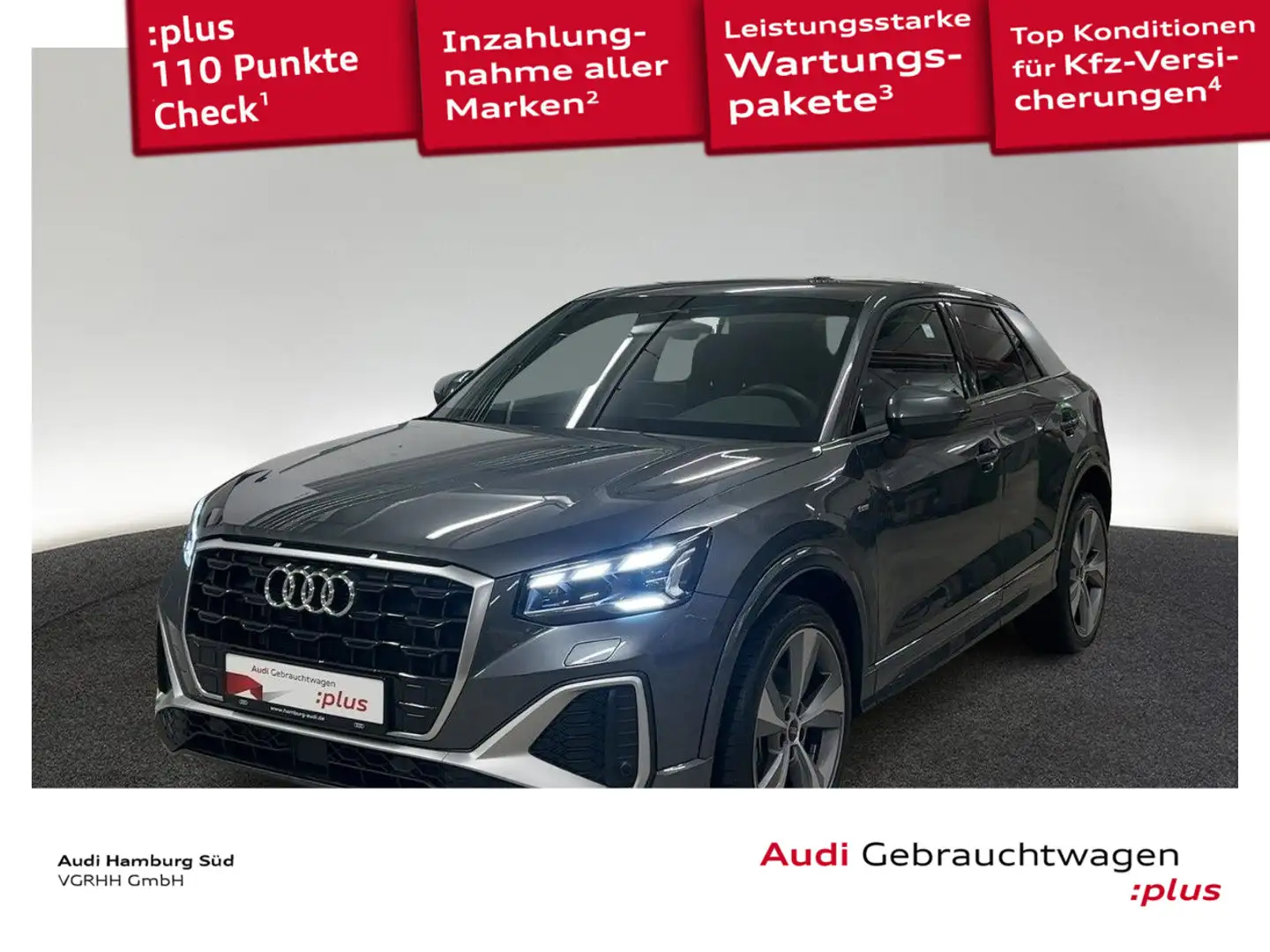 Audi Q2 35 TDI S tronic 2xS LINE/MATRIX/SONOS/AHK/NAV Grau - 1