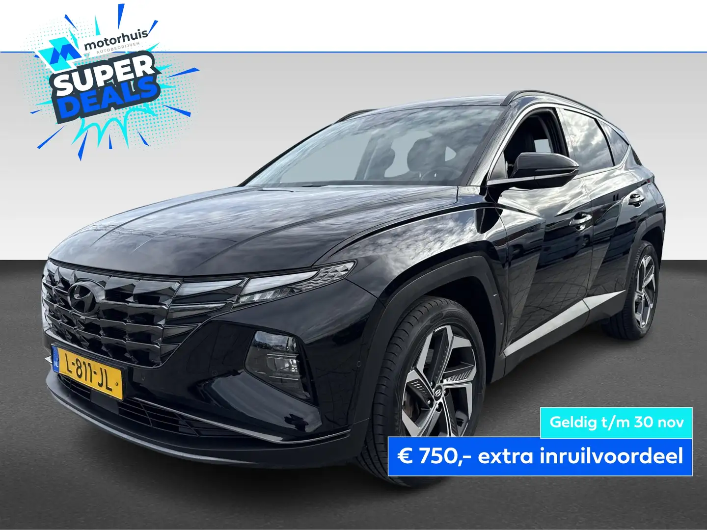 Hyundai TUCSON 1.6 T-GDi HEV 230PK AUTOMAAT PREMIUM NAVI LEDER CA Noir - 1