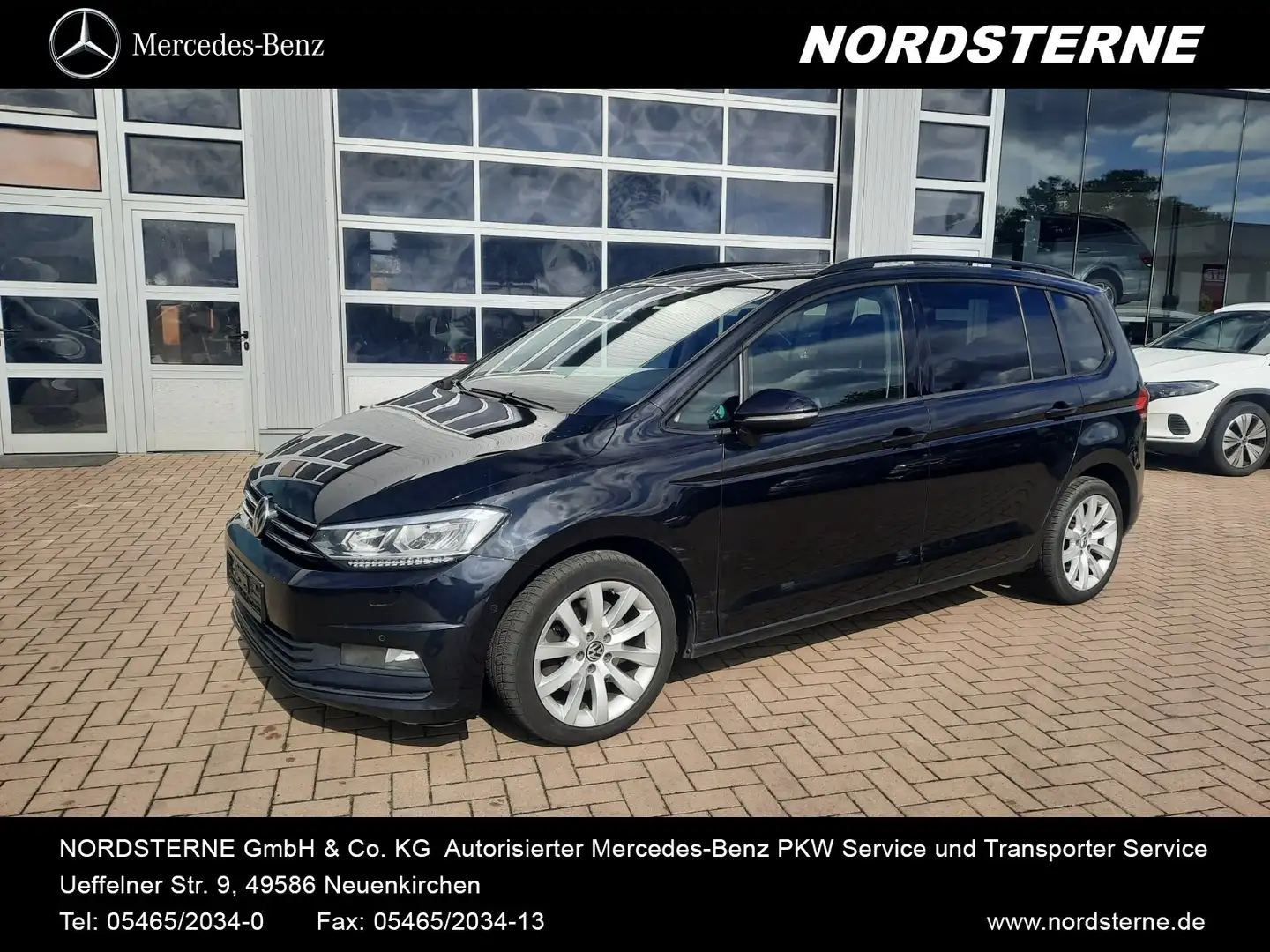 Volkswagen Touran Touran 7 Sitze Klima Navi LED PTS Vollleder Schwarz - 1