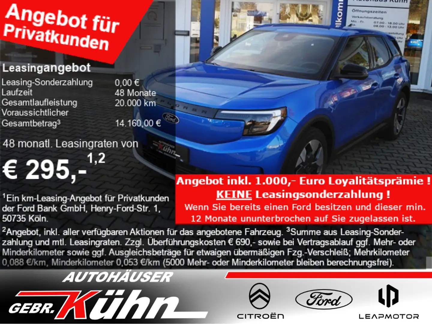 Ford Explorer 77kWh Premium - Parkass., eHeck., Head-up, 360° Blau - 1