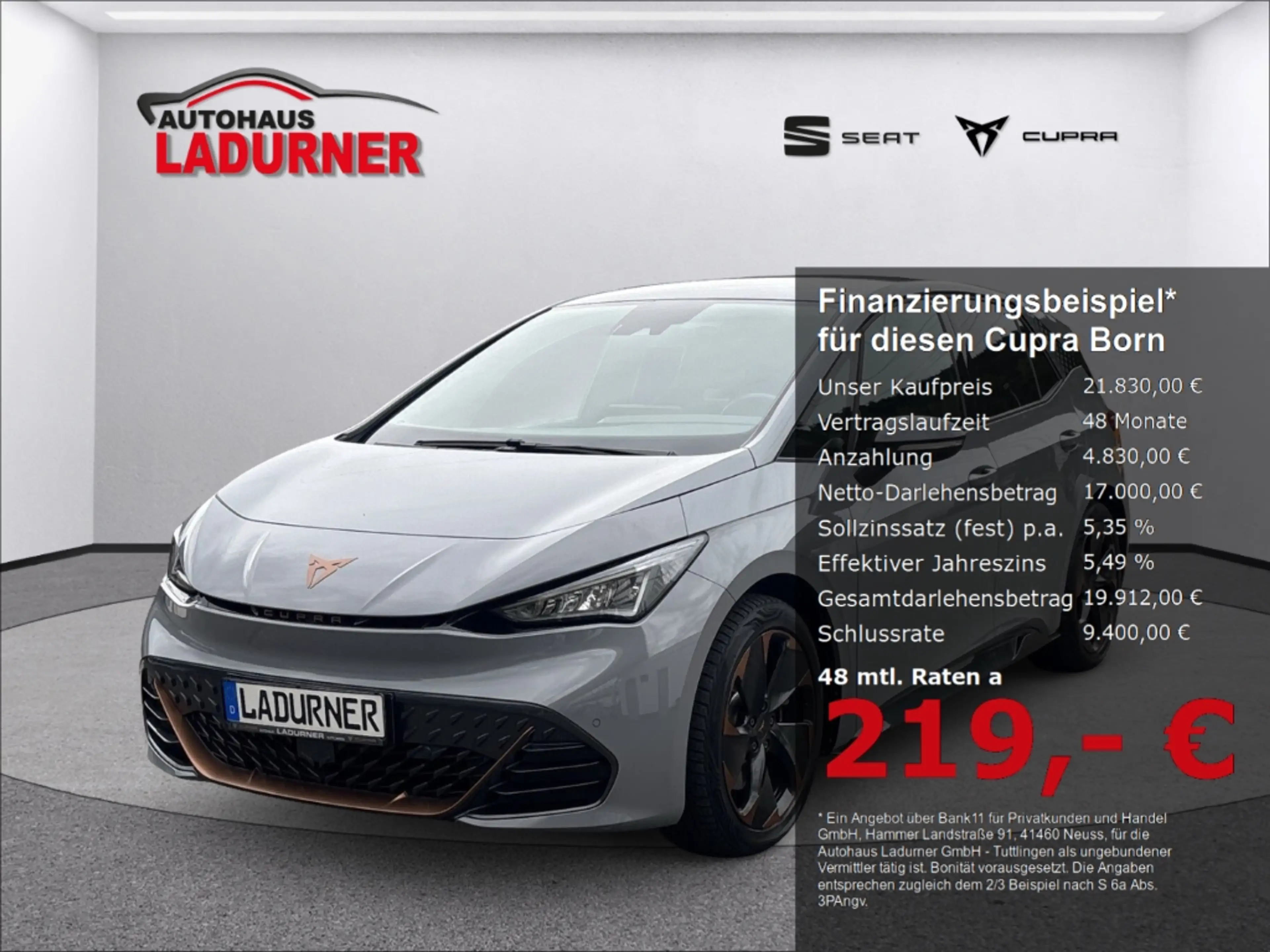 CUPRA Born *170 kW+77KW+Navi+Digitales Cockpit+LED+ACC+DAB+Am