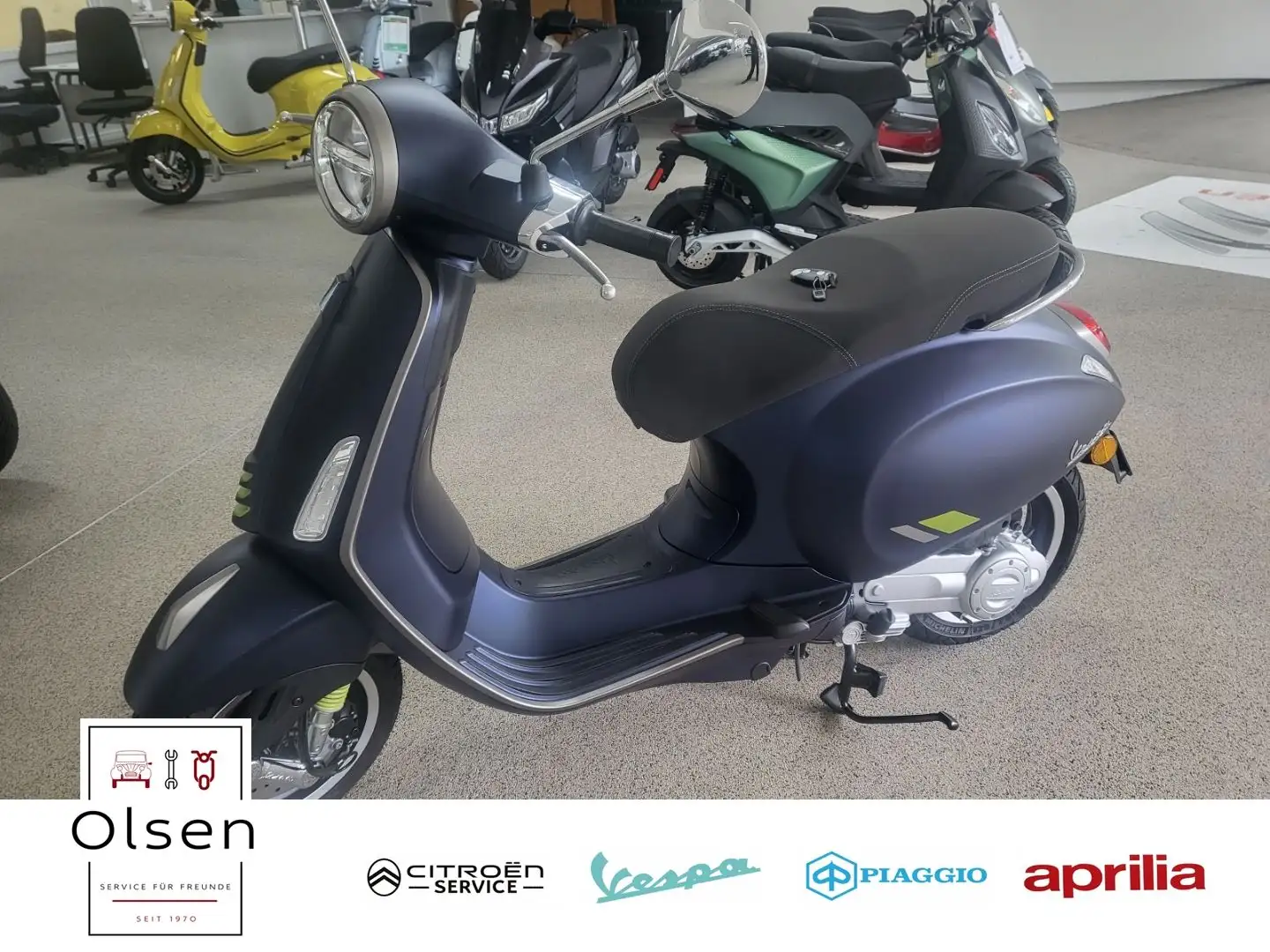 Vespa Primavera 125 Tech E5+ Blue Matt Bleu - 1