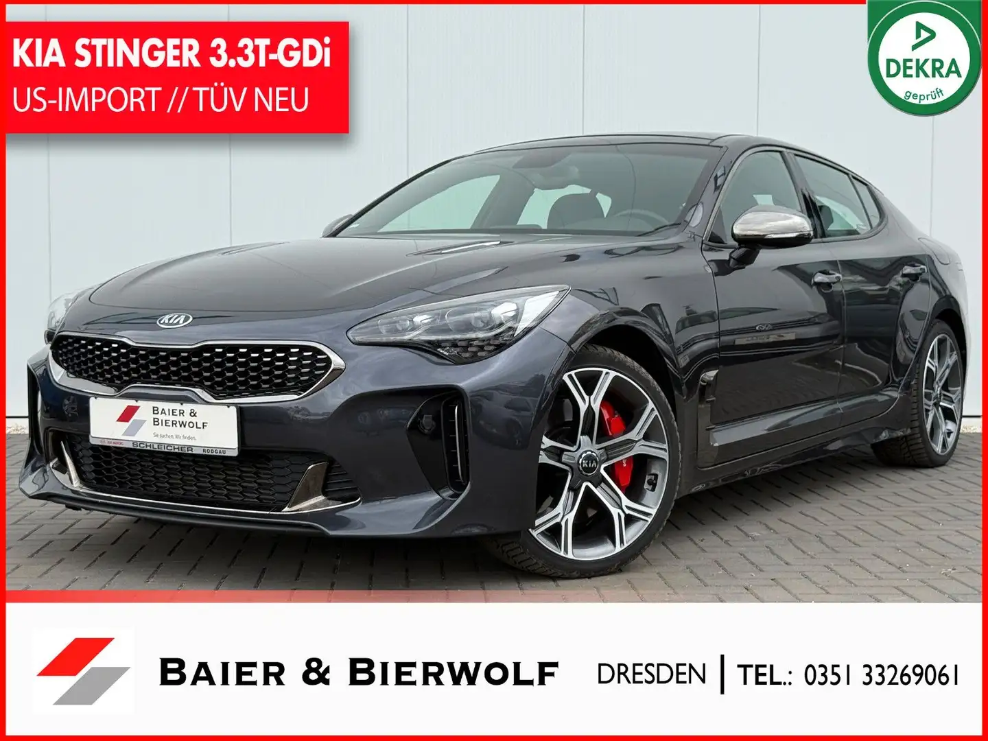Kia Stinger GT 3.3 T-GDi 4WD LED RFK MEMORY PANO Azul - 1