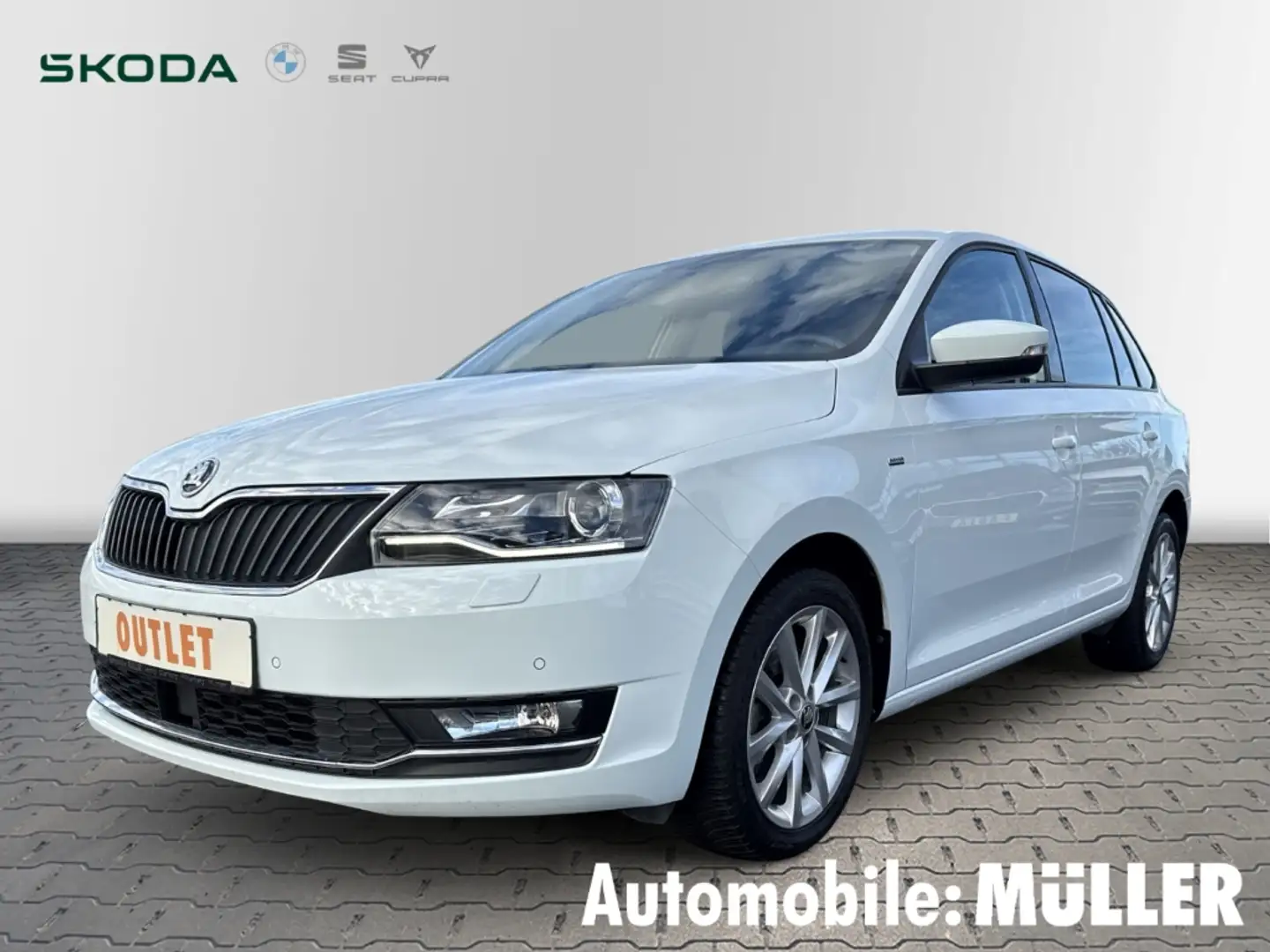 Skoda Rapid/Spaceback Spaceback Clever 1.0 TSI Klimaautom DAB SHZ Notbre Weiß - 1