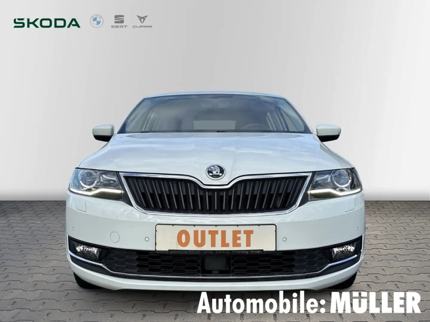 Skoda Rapid/Spaceback Spaceback Clever 1.0 TSI Klimaautom DAB SHZ Notbre Weiß - 2