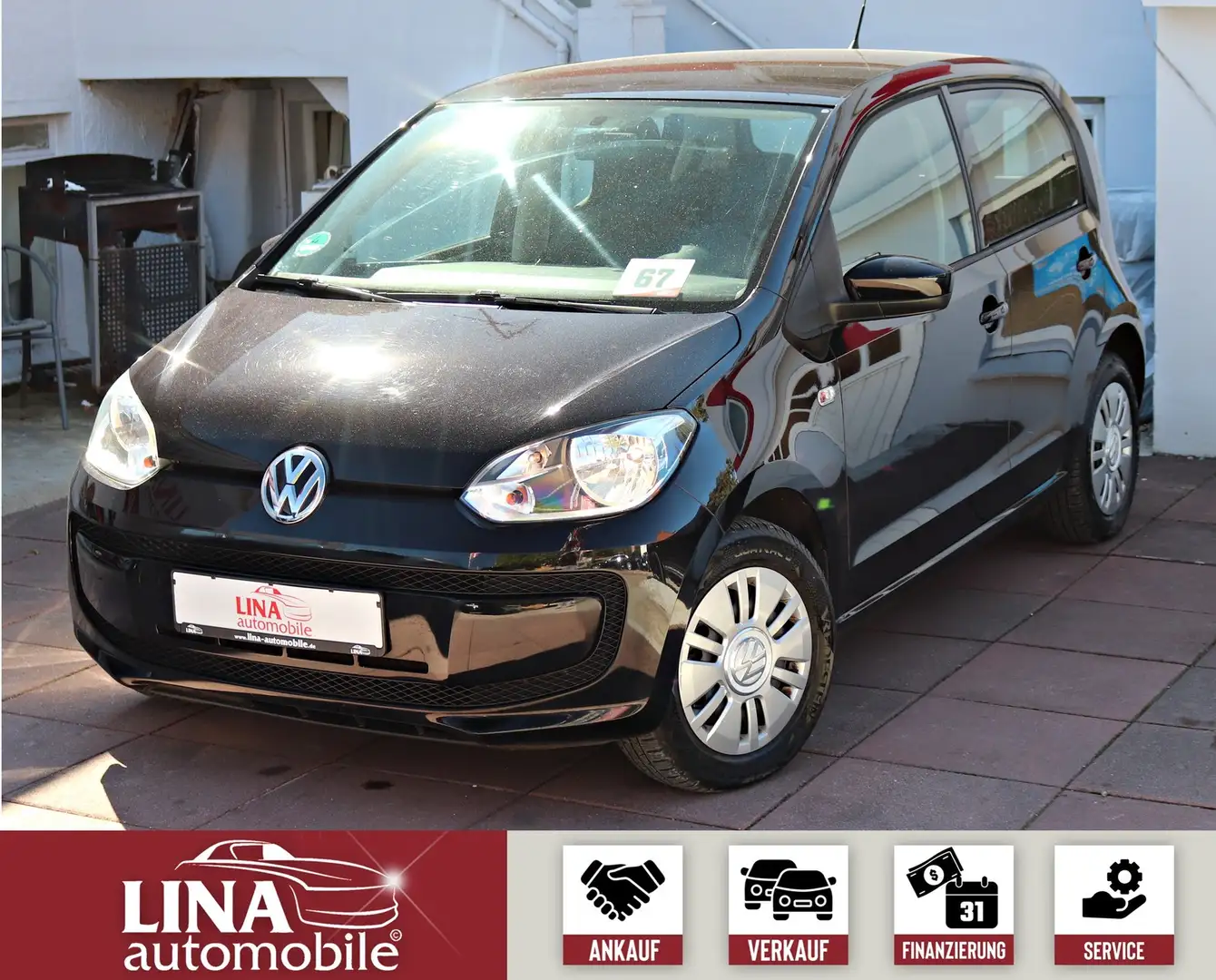 Volkswagen up! move up! 2.Hd*Klima*Servo*AUX*el.FH* Schwarz - 1