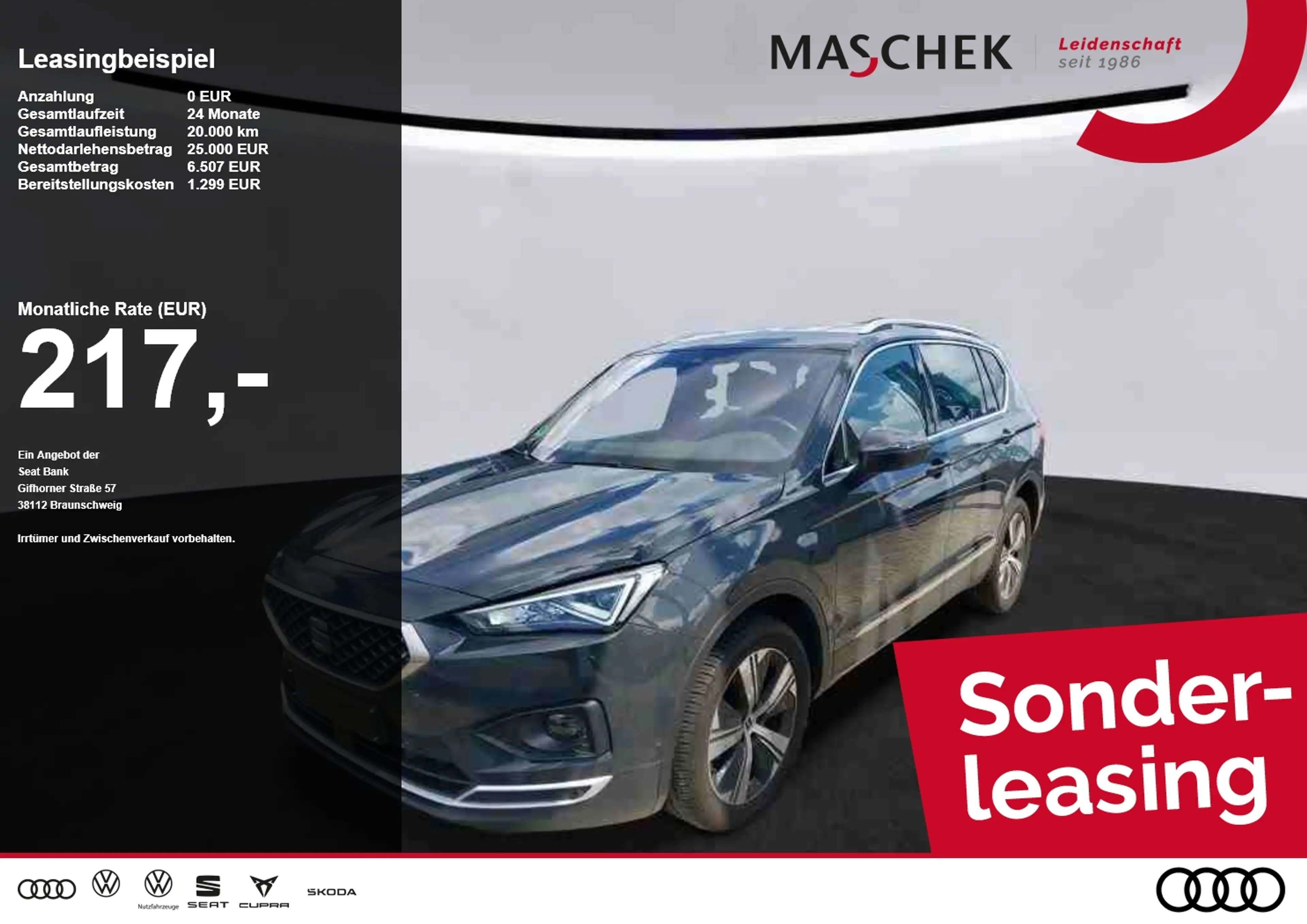 SEAT Tarraco Xperience 2.0 TDI Sonderleasing! Navi Sitzh.