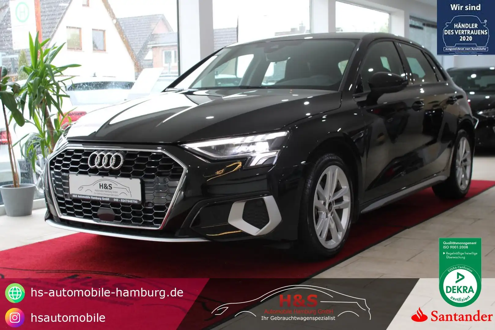 Audi A3 Sportback 35 TFSI Sport Virtuell*Carplay* Schwarz - 1